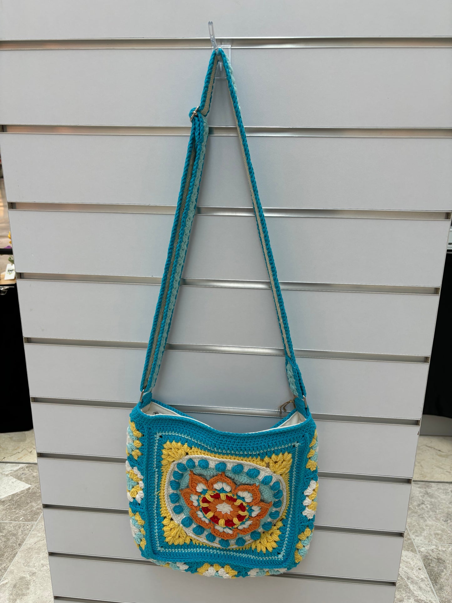 Boho Crochet Mandala Shoulder Bag
