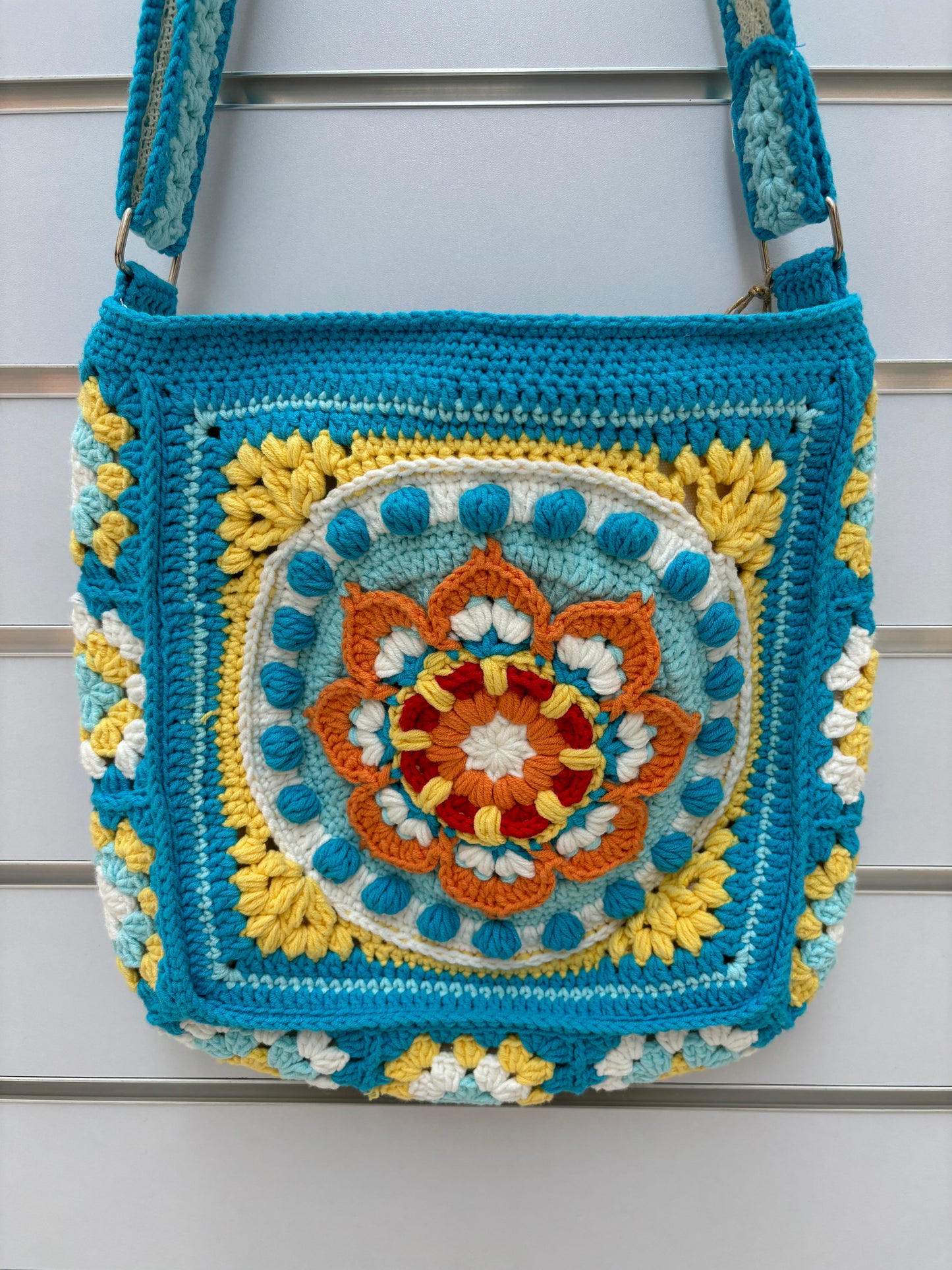 Boho Crochet Mandala Shoulder Bag