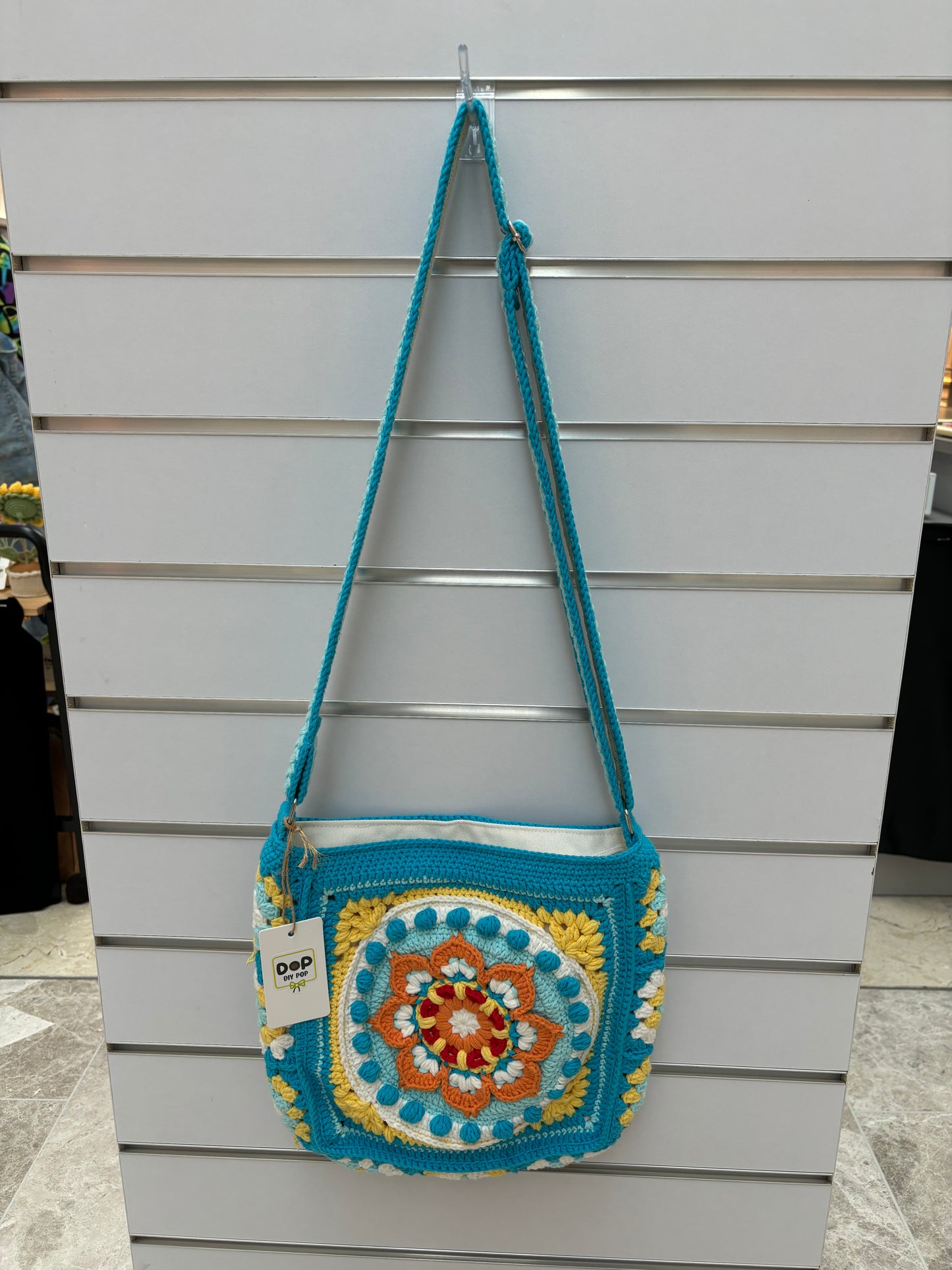 Boho Crochet Mandala Shoulder Bag