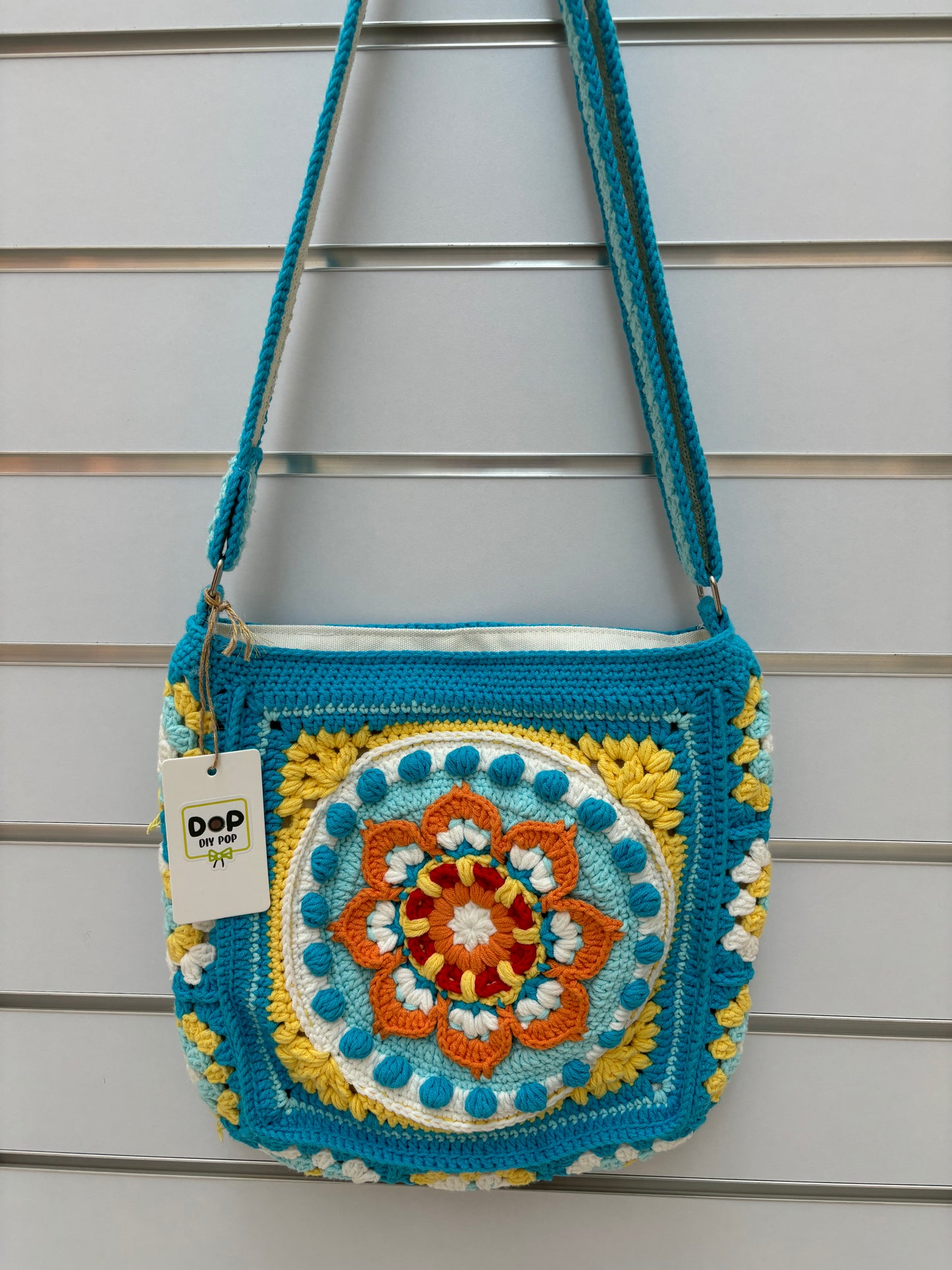 Boho Crochet Mandala Shoulder Bag