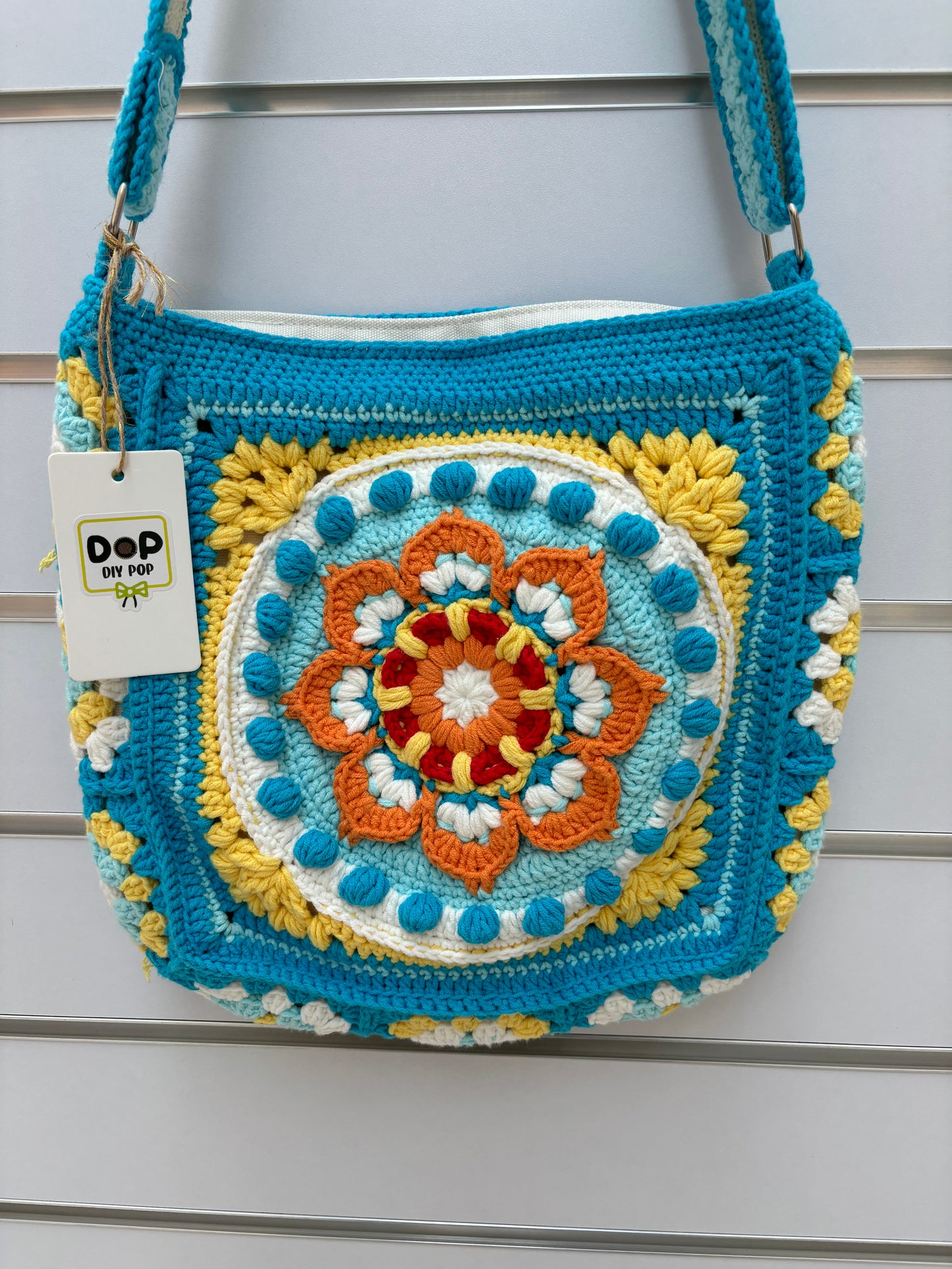 Boho Crochet Mandala Shoulder Bag