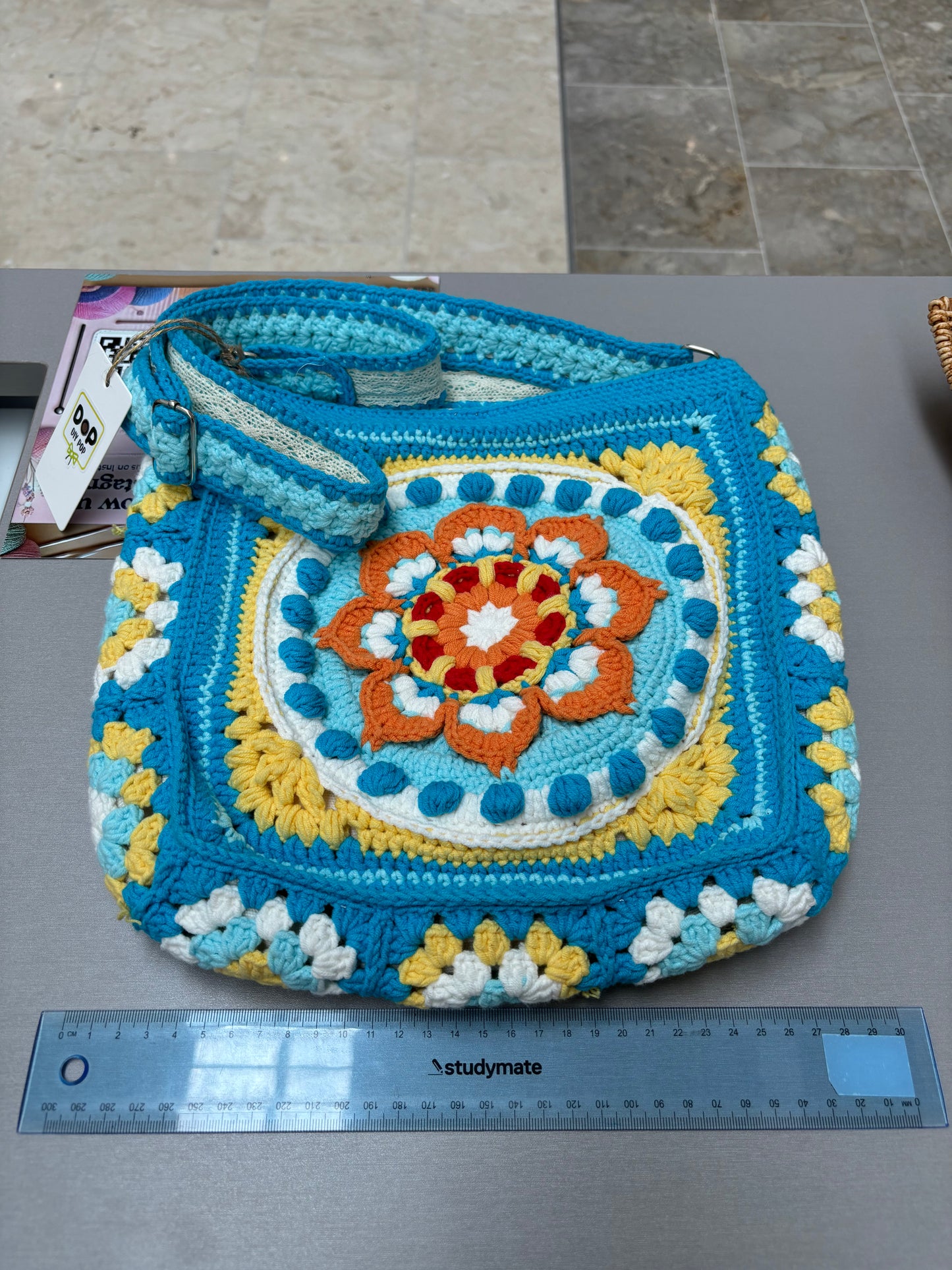 Boho Crochet Mandala Shoulder Bag