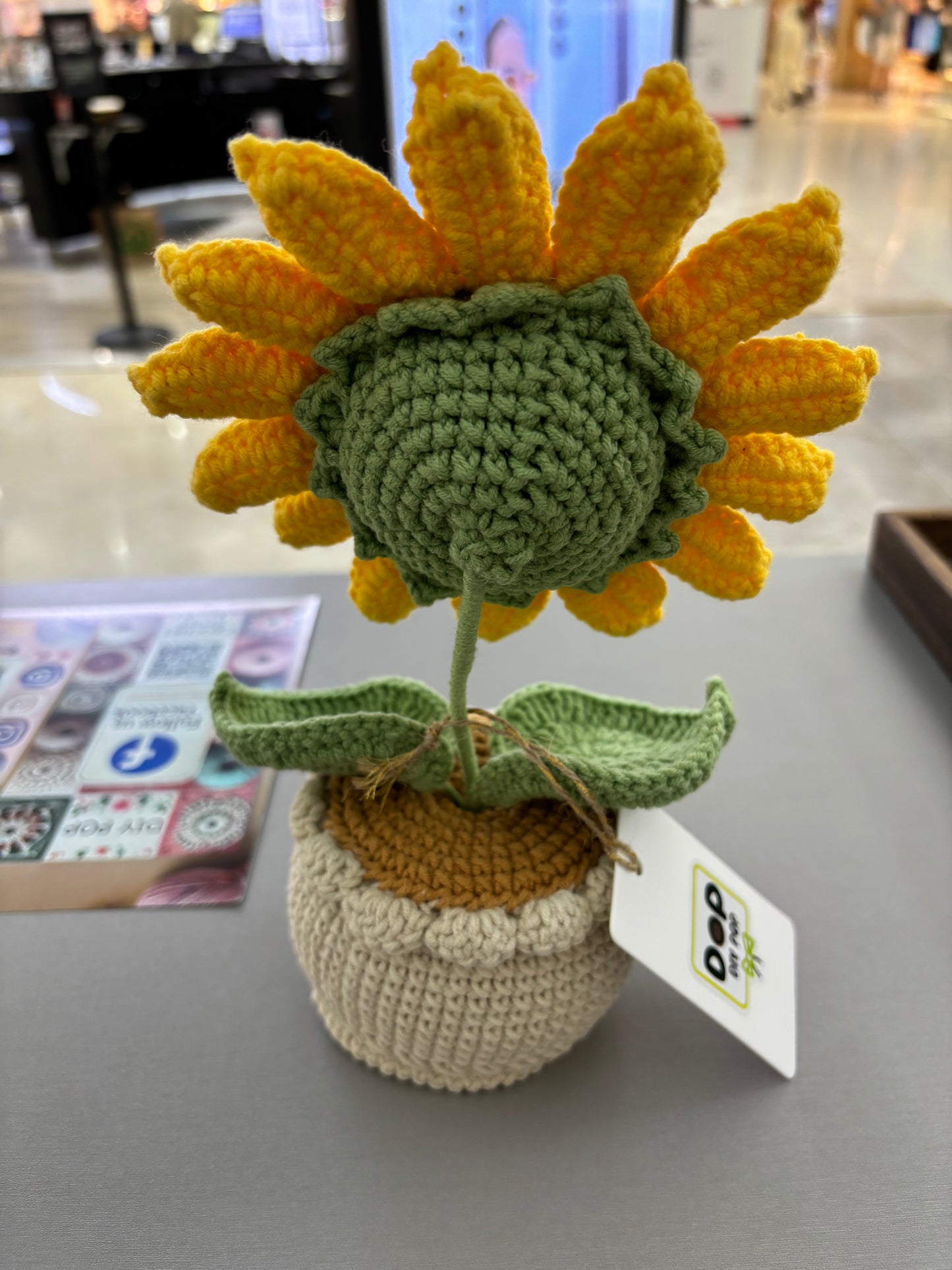 Handmade Crochet Sunflower in Pot