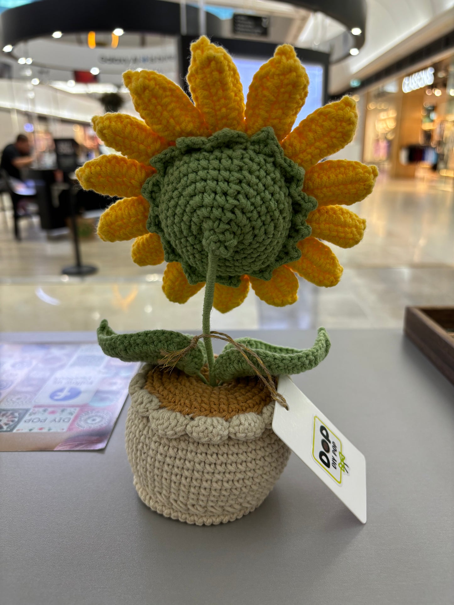 Handmade Crochet Sunflower in Pot