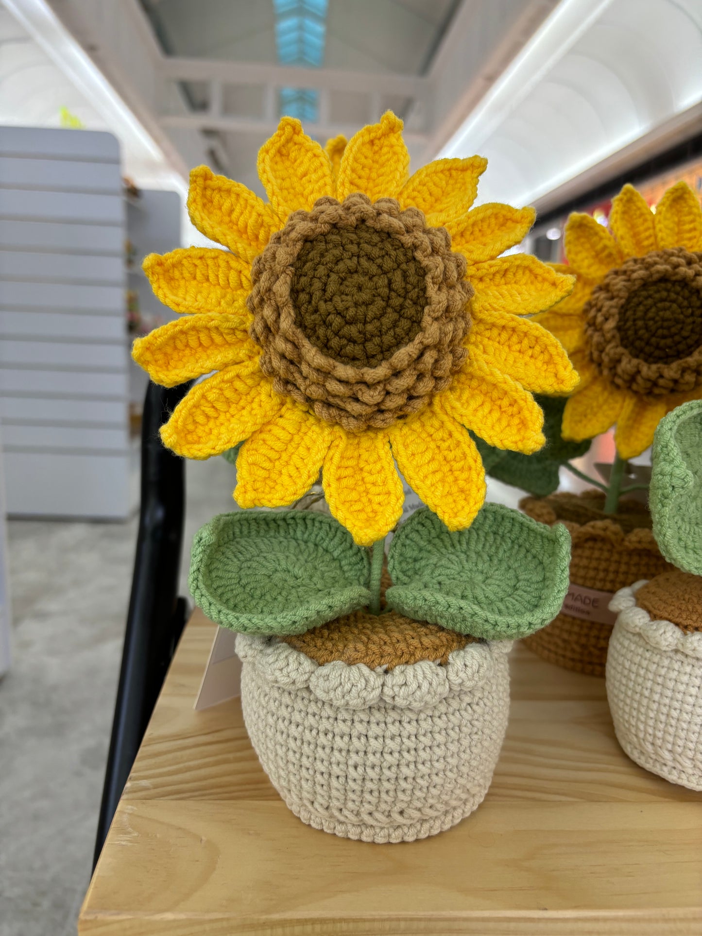 Handmade Crochet Sunflower in Pot