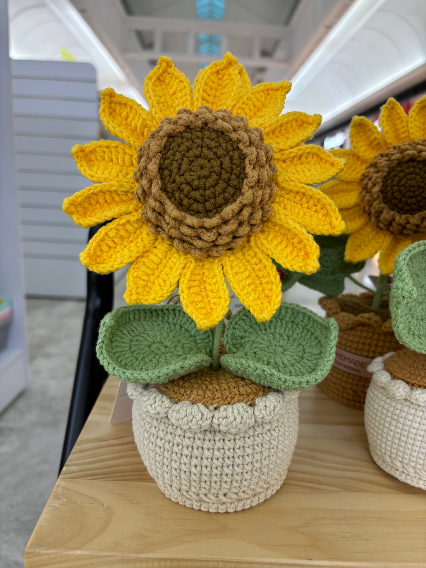 Handmade Crochet Sunflower in Pot