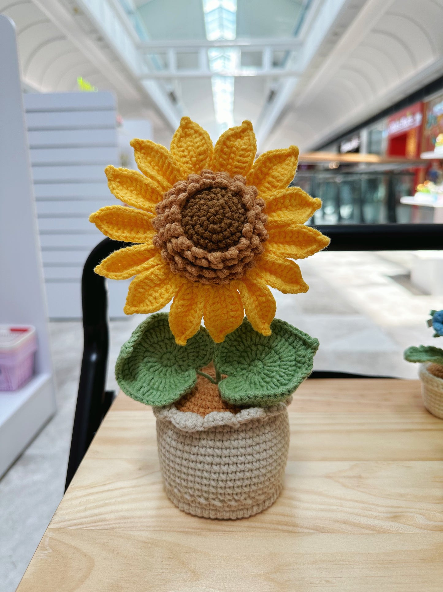 Handmade Crochet Sunflower in Pot