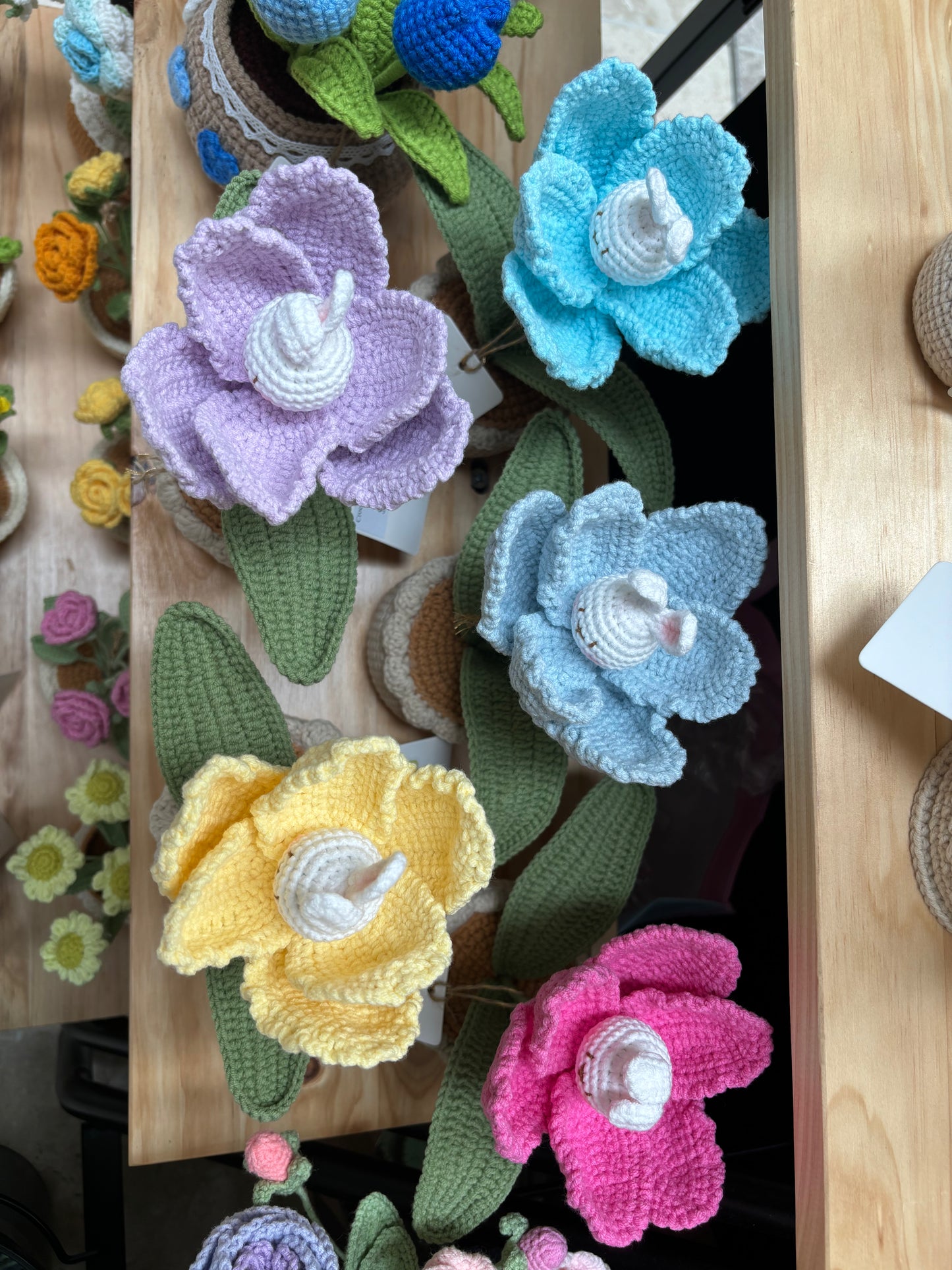 Handmade Crochet Tulip Pot with Bunny
