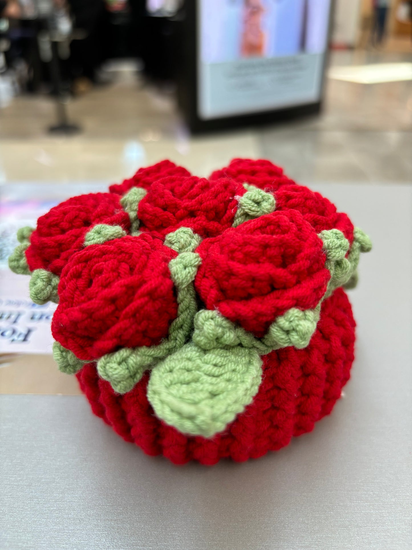 Handmade Crochet Flower Bouquets in Decorative Pots