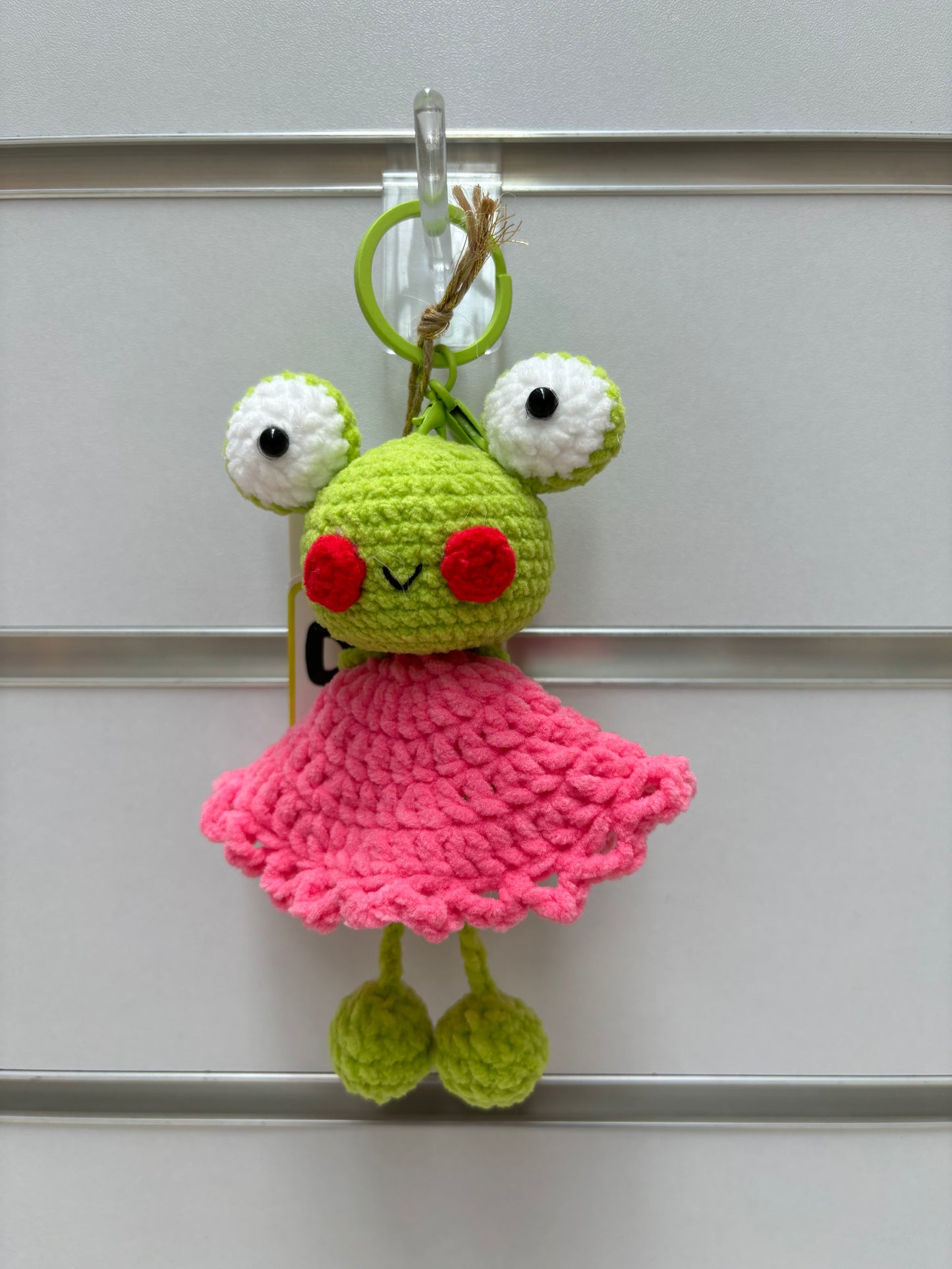 Crochet Frog Keychain with Dress