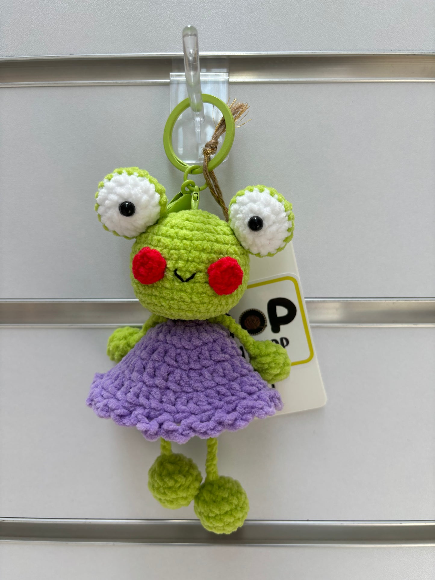 Crochet Frog Keychain with Dress