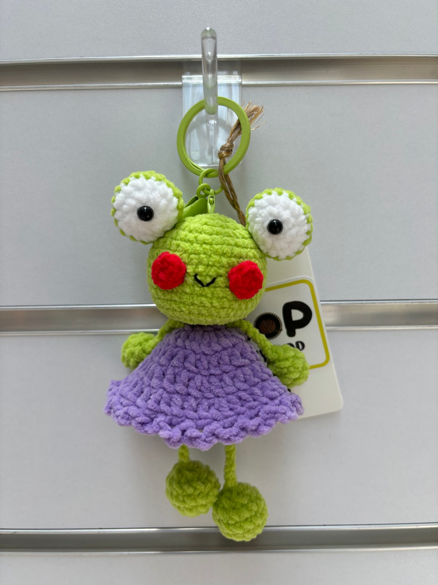 Crochet Frog Keychain with Dress