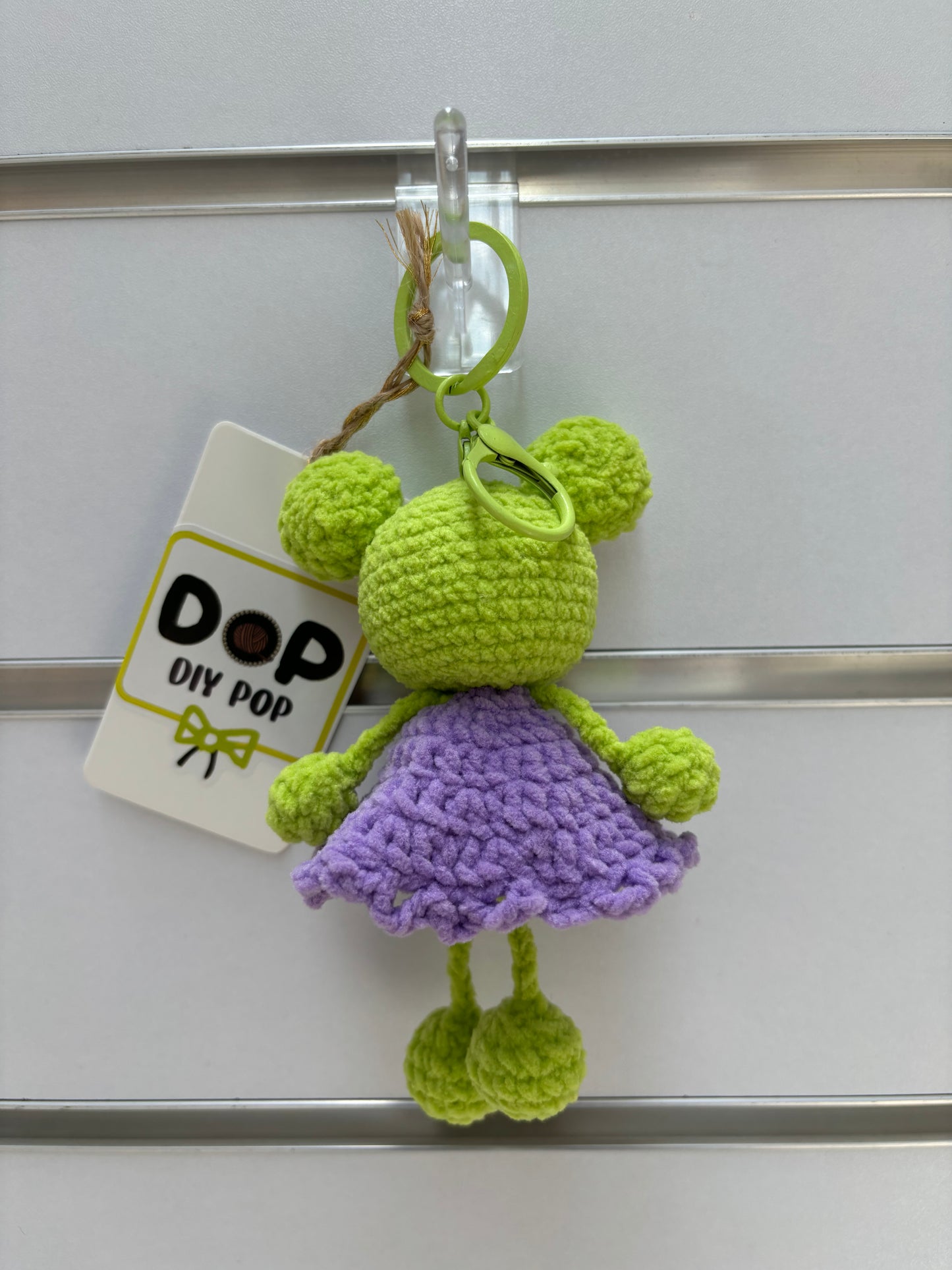 Crochet Frog Keychain with Dress