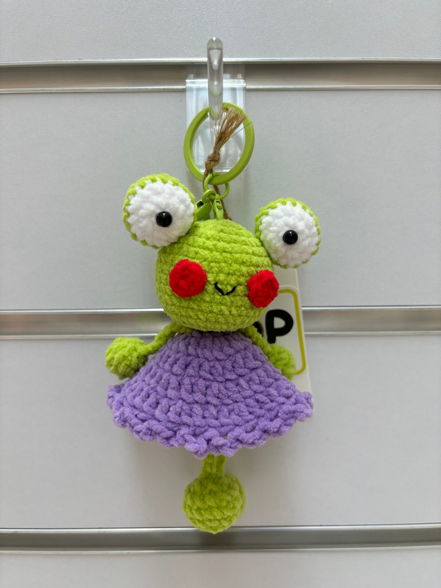 Crochet Frog Keychain with Dress