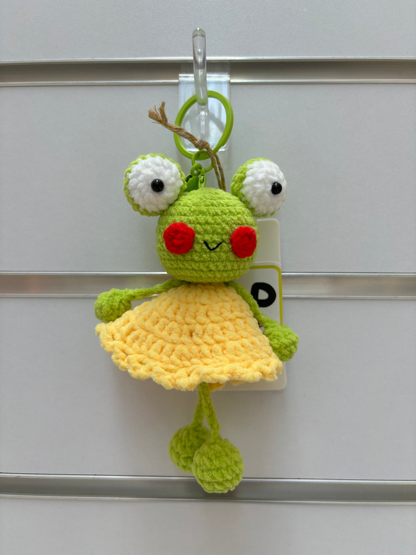 Crochet Frog Keychain with Dress