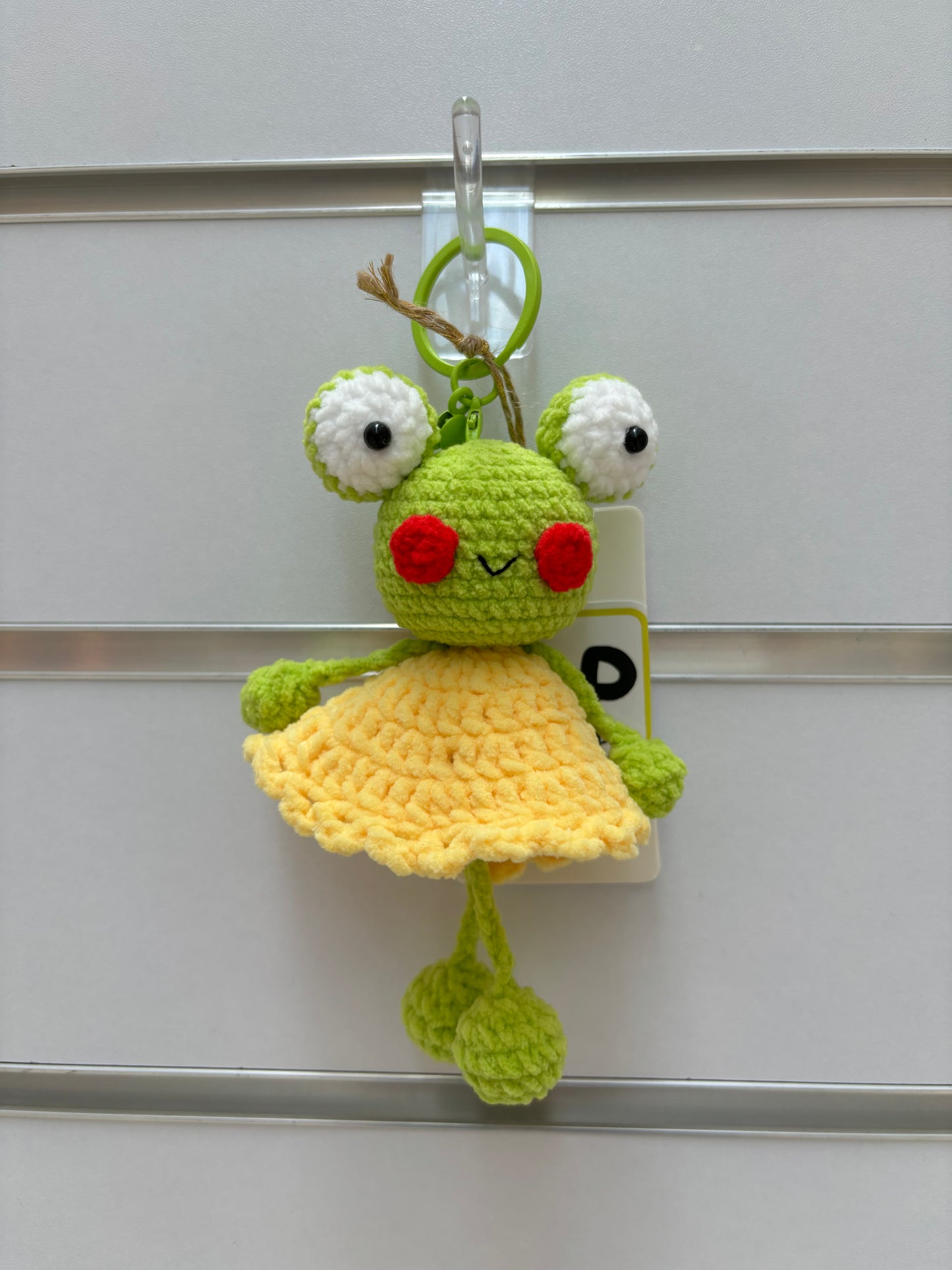 Crochet Frog Keychain with Dress