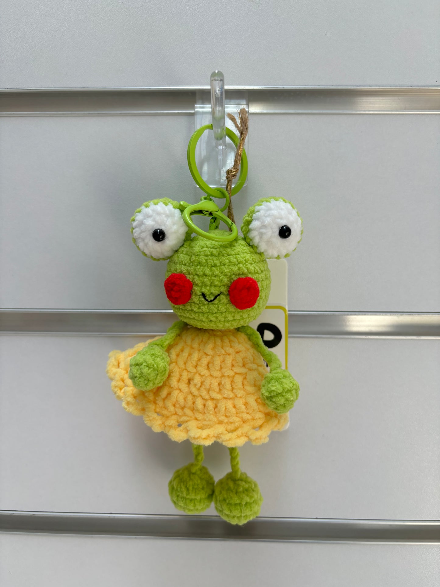 Crochet Frog Keychain with Dress