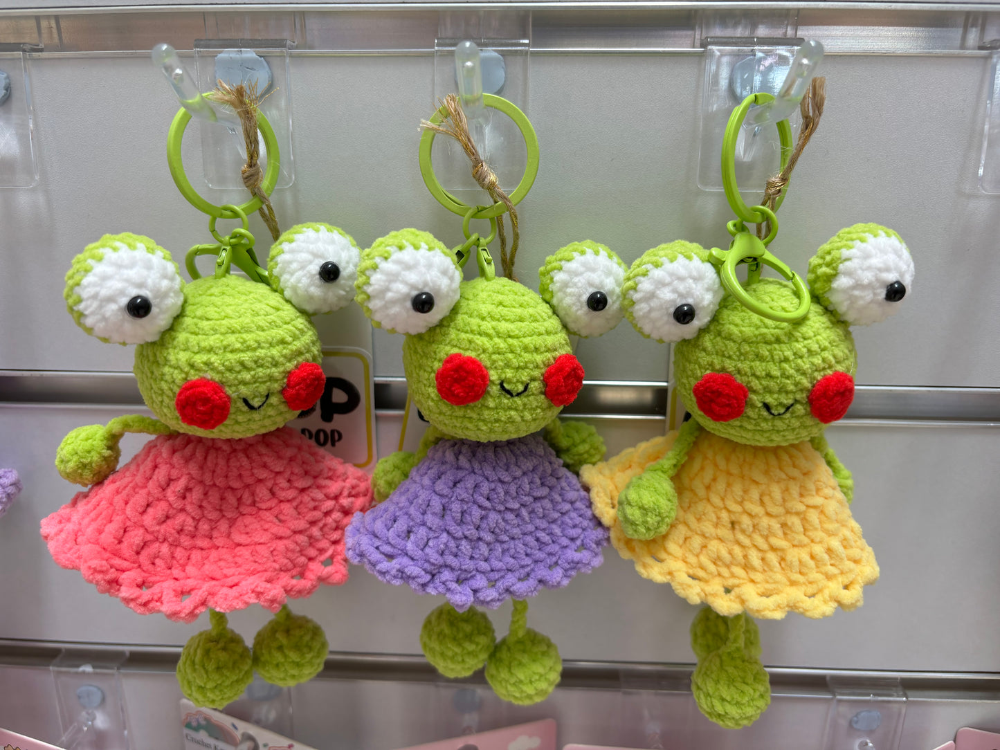 Crochet Frog Keychain with Dress