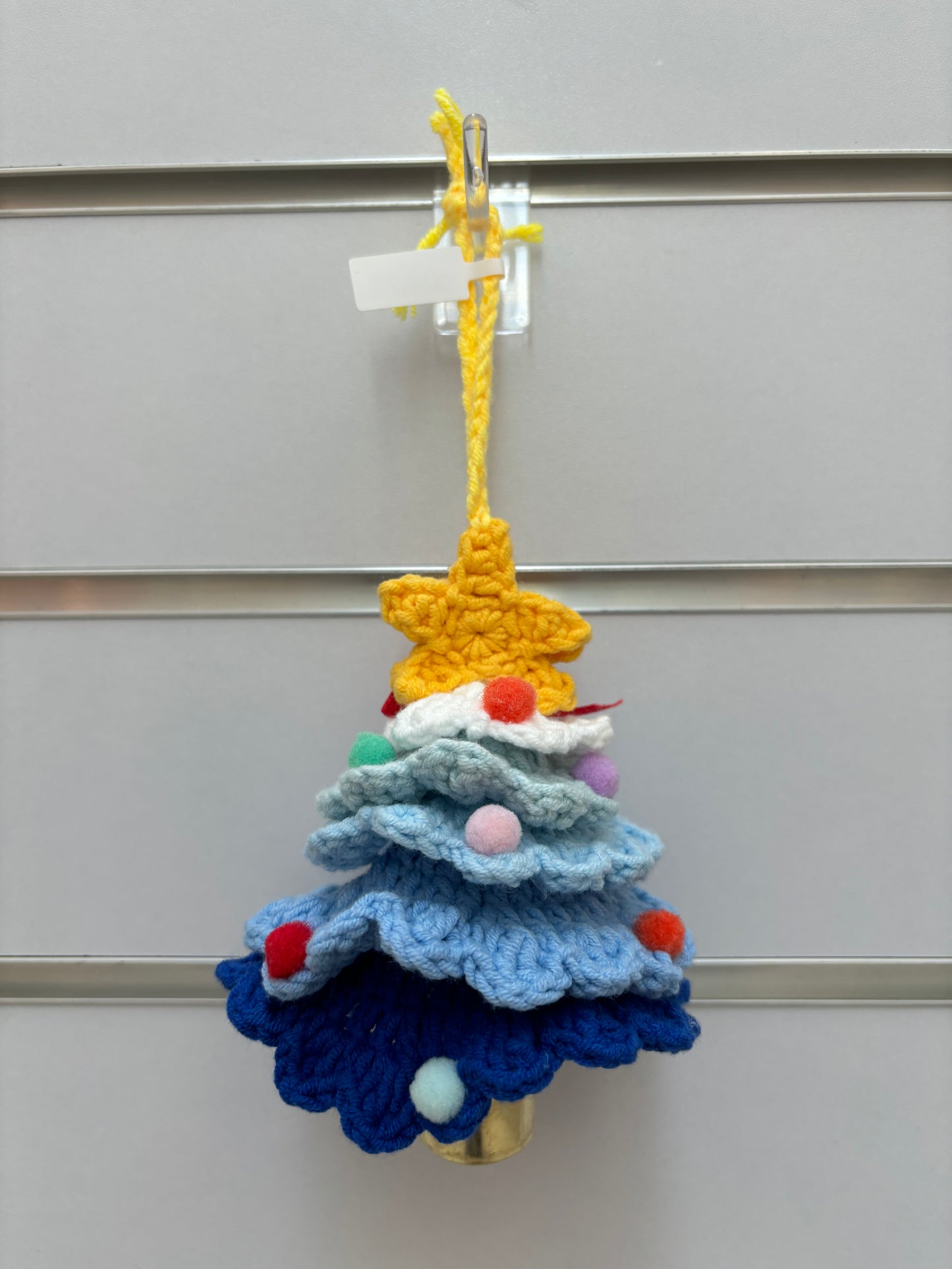 Handmade Crochet Christmas Tree Ornaments with Bell - Multicolor