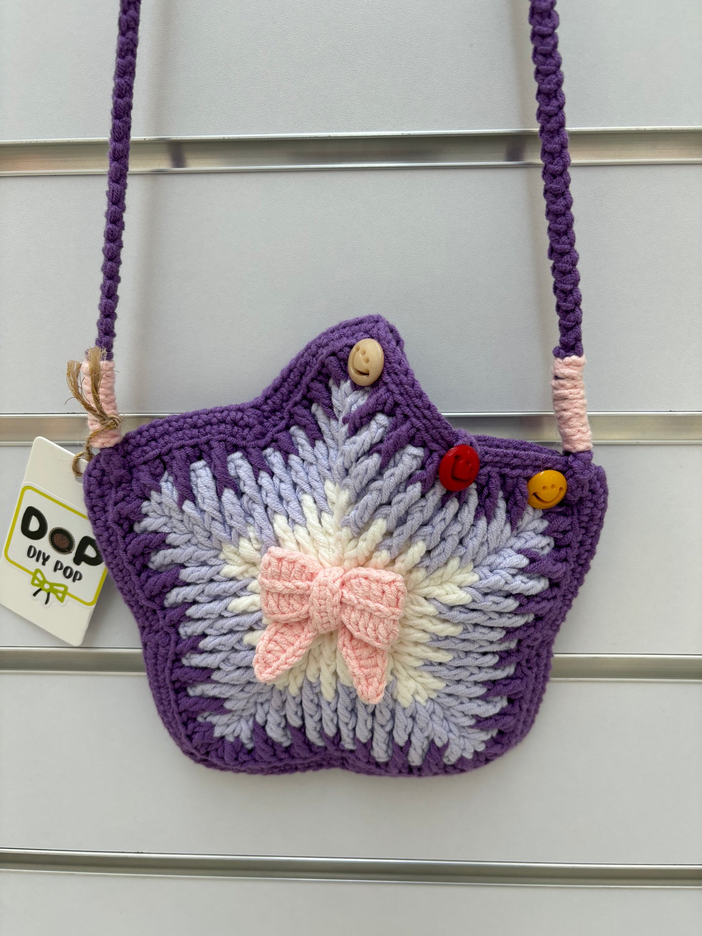 Hand-Crocheted Star-Shaped Shoulder Bag