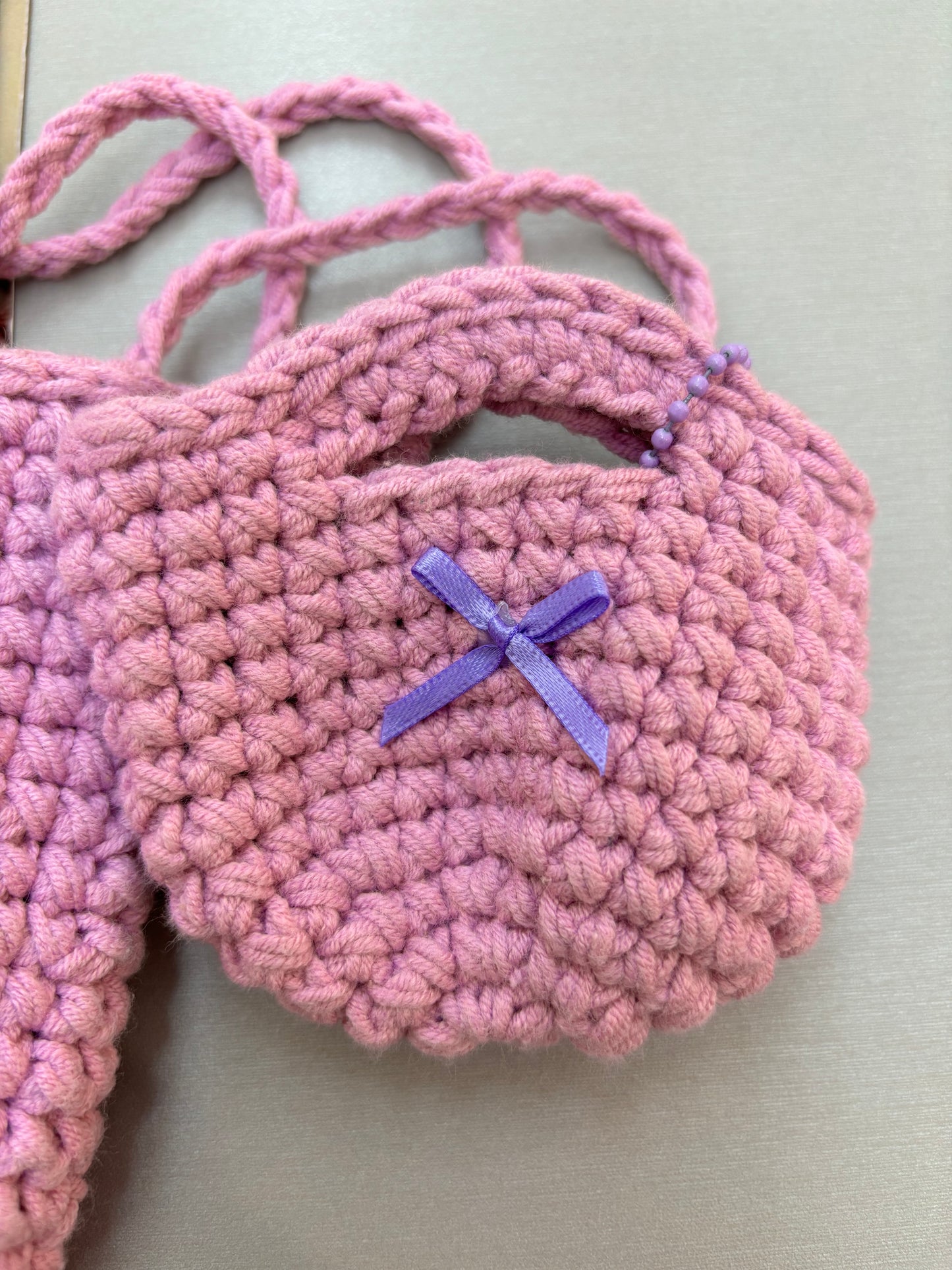 Hand-Crocheted Smiley Face Bag Set – Shoulder Bag & Mini Coin Pouch