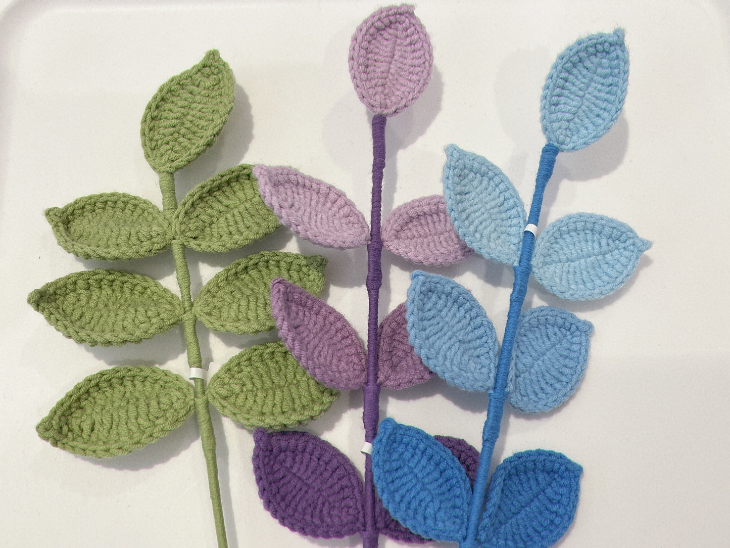 Handmade Crochet Color Leaves
