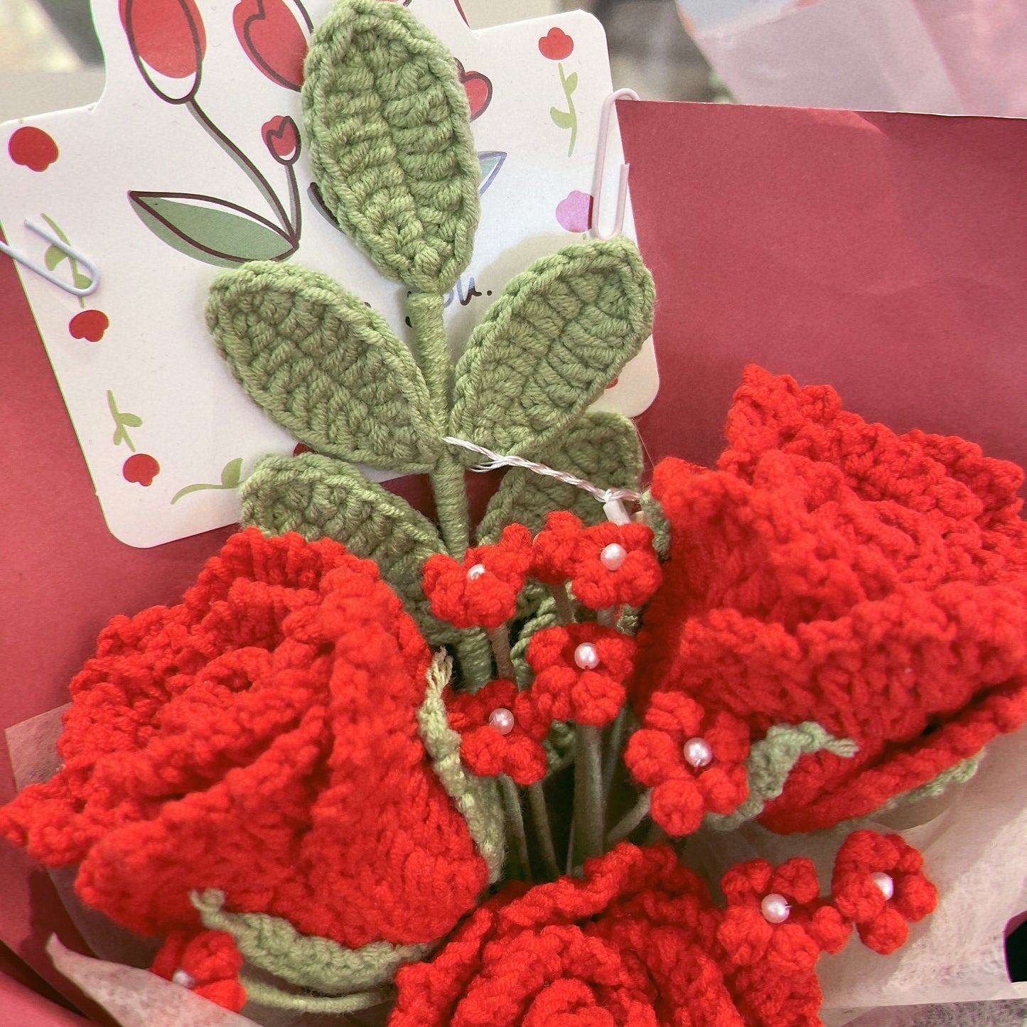 Handmade Crochet Color Leaves