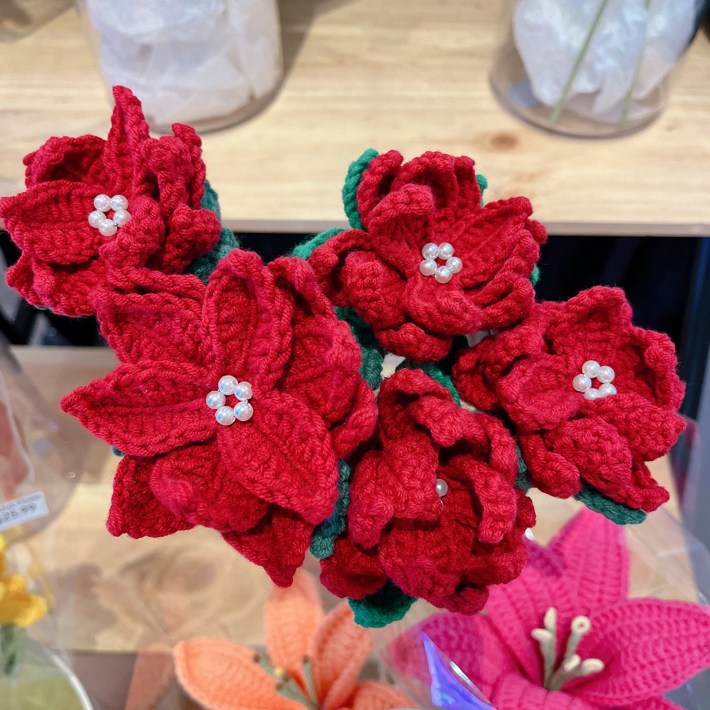 Handmade Crochet Poinsettia