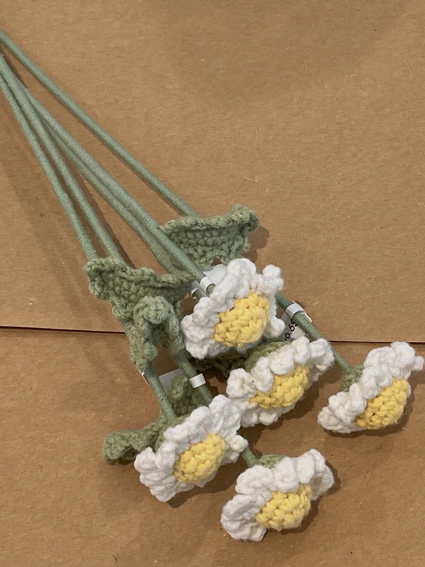 Handmade Crochet White Daisy