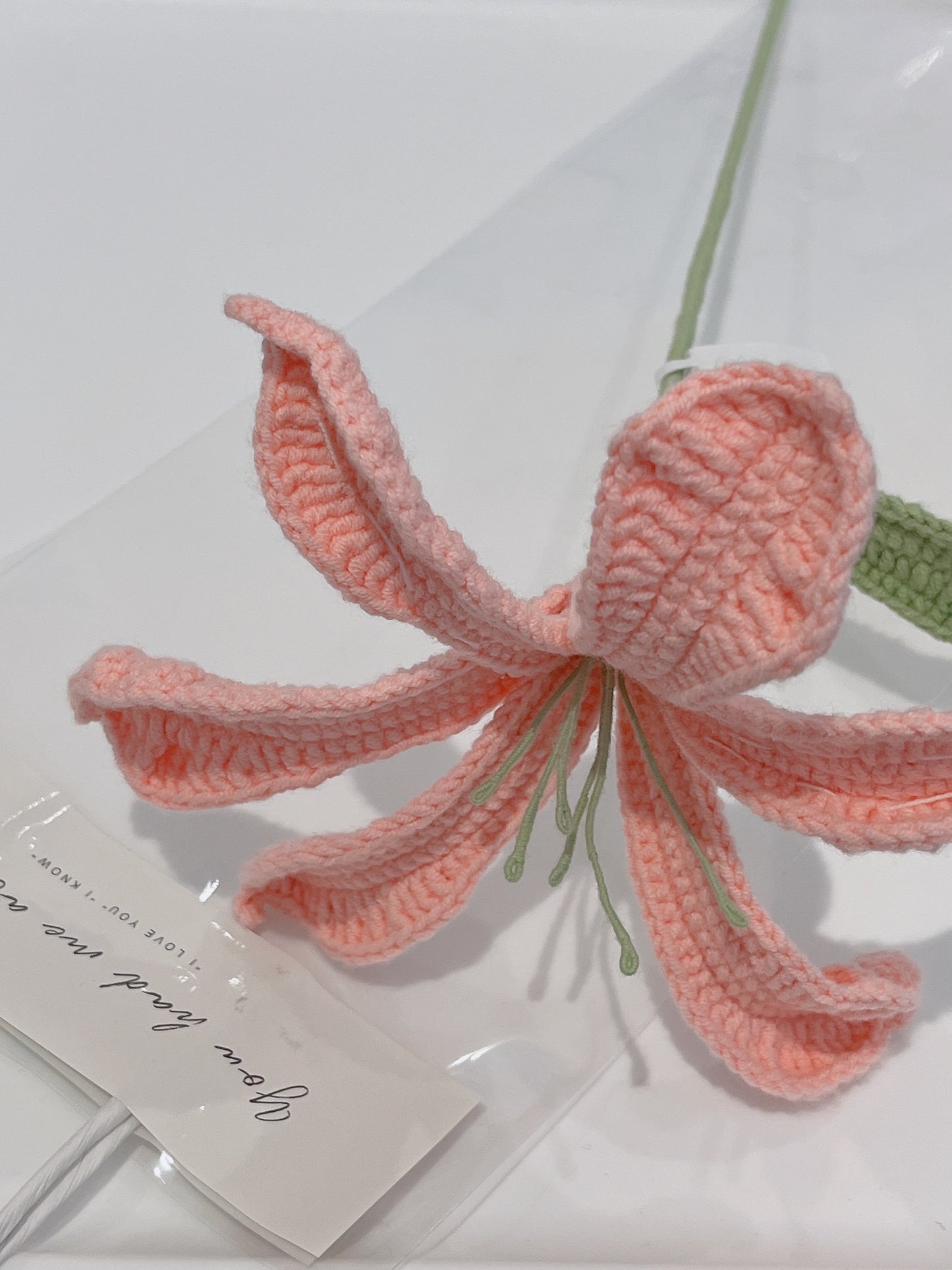 Handmade Crochet Pink Lily