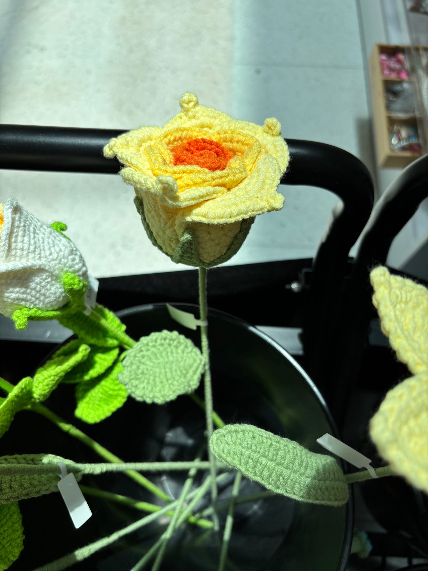Handmade Crochet Rose Stem