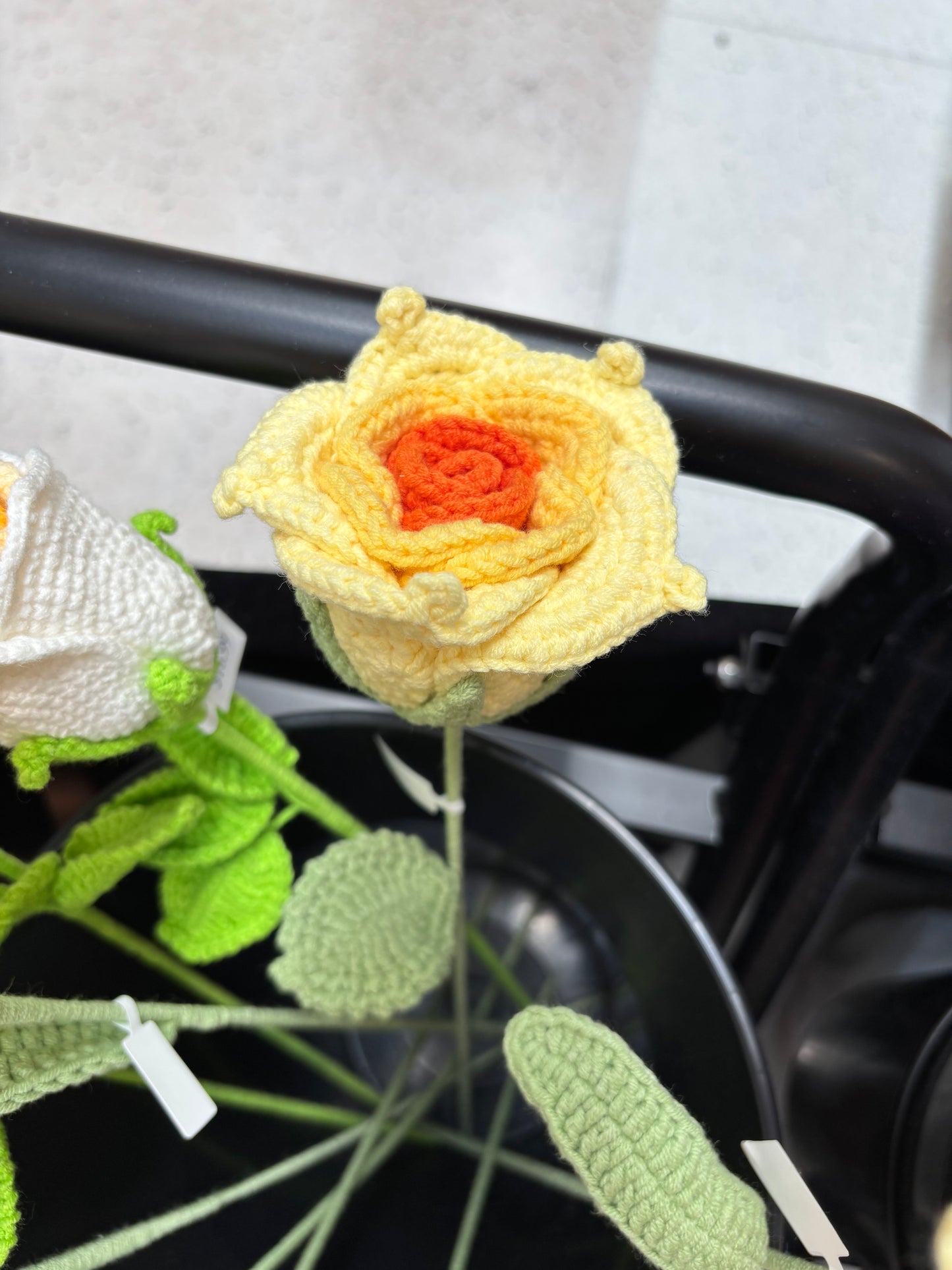 Handmade Crochet Rose Stem