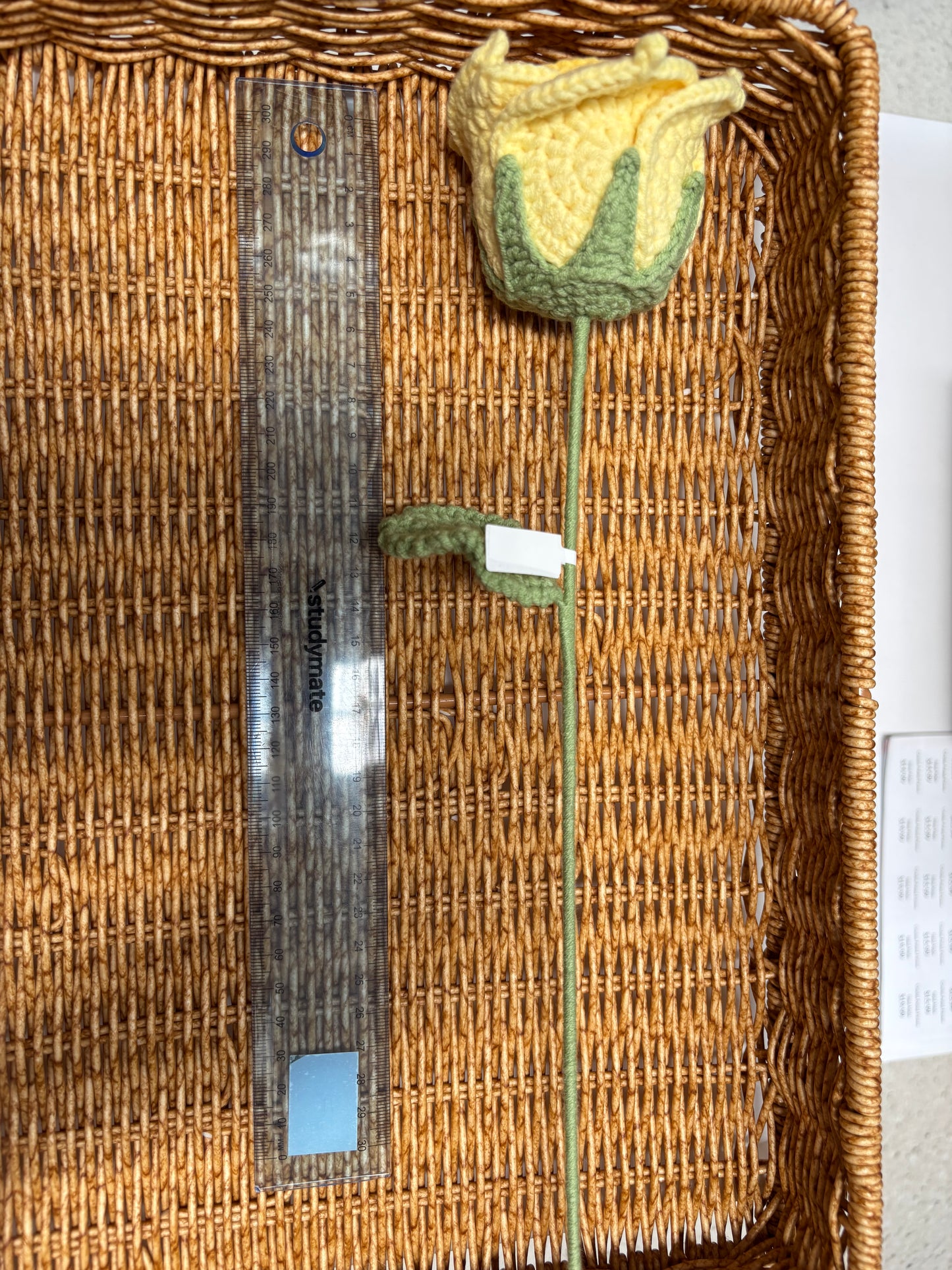 Handmade Crochet Rose Stem