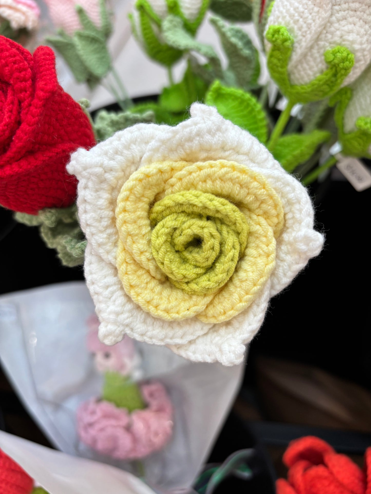 Handmade Crochet Rose Stem