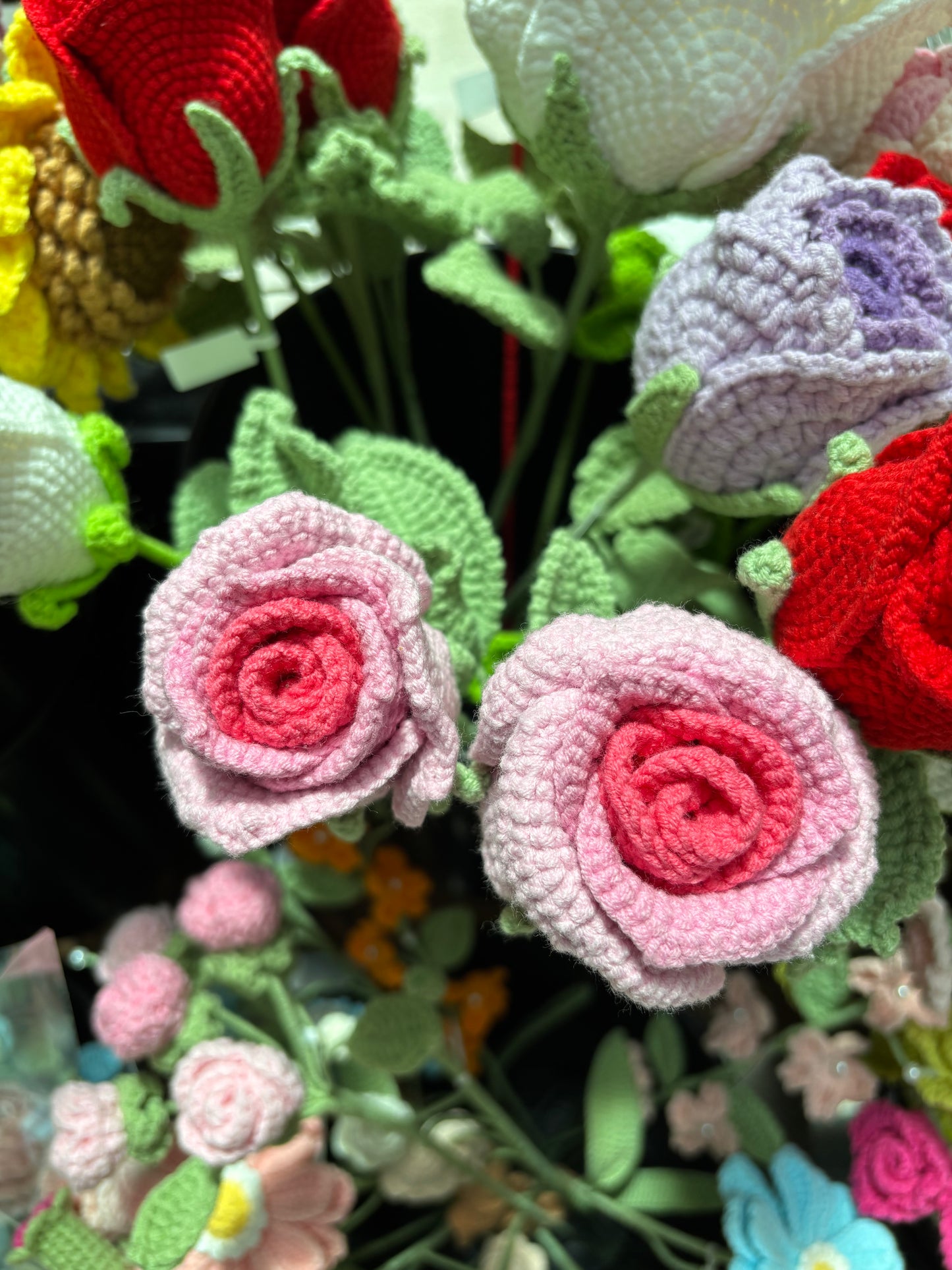Handmade Crochet Rose - Pink Bloom
