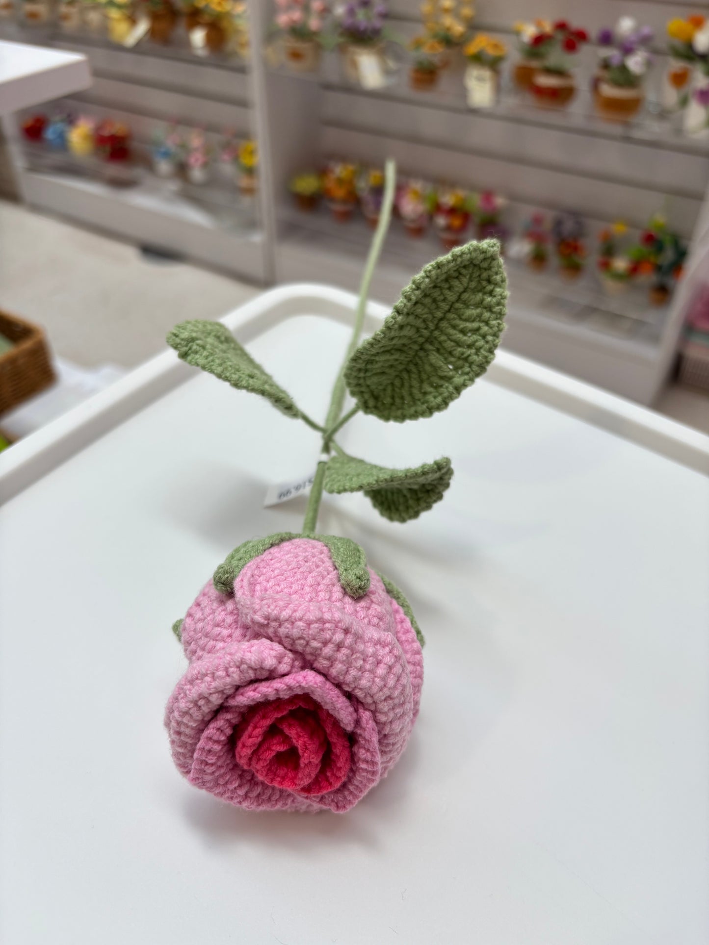 Handmade Crochet Rose - Pink Bloom