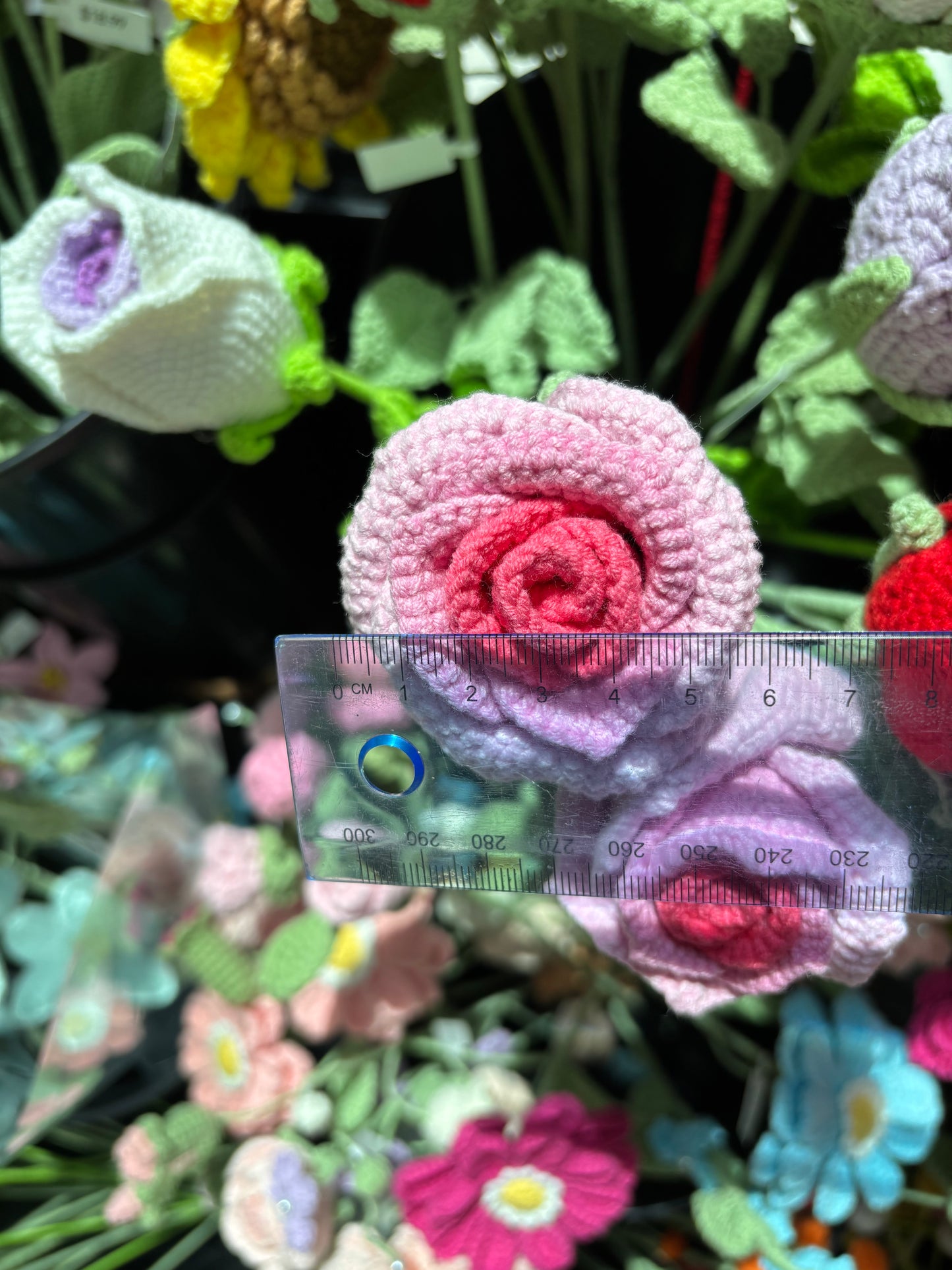 Handmade Crochet Rose - Pink Bloom
