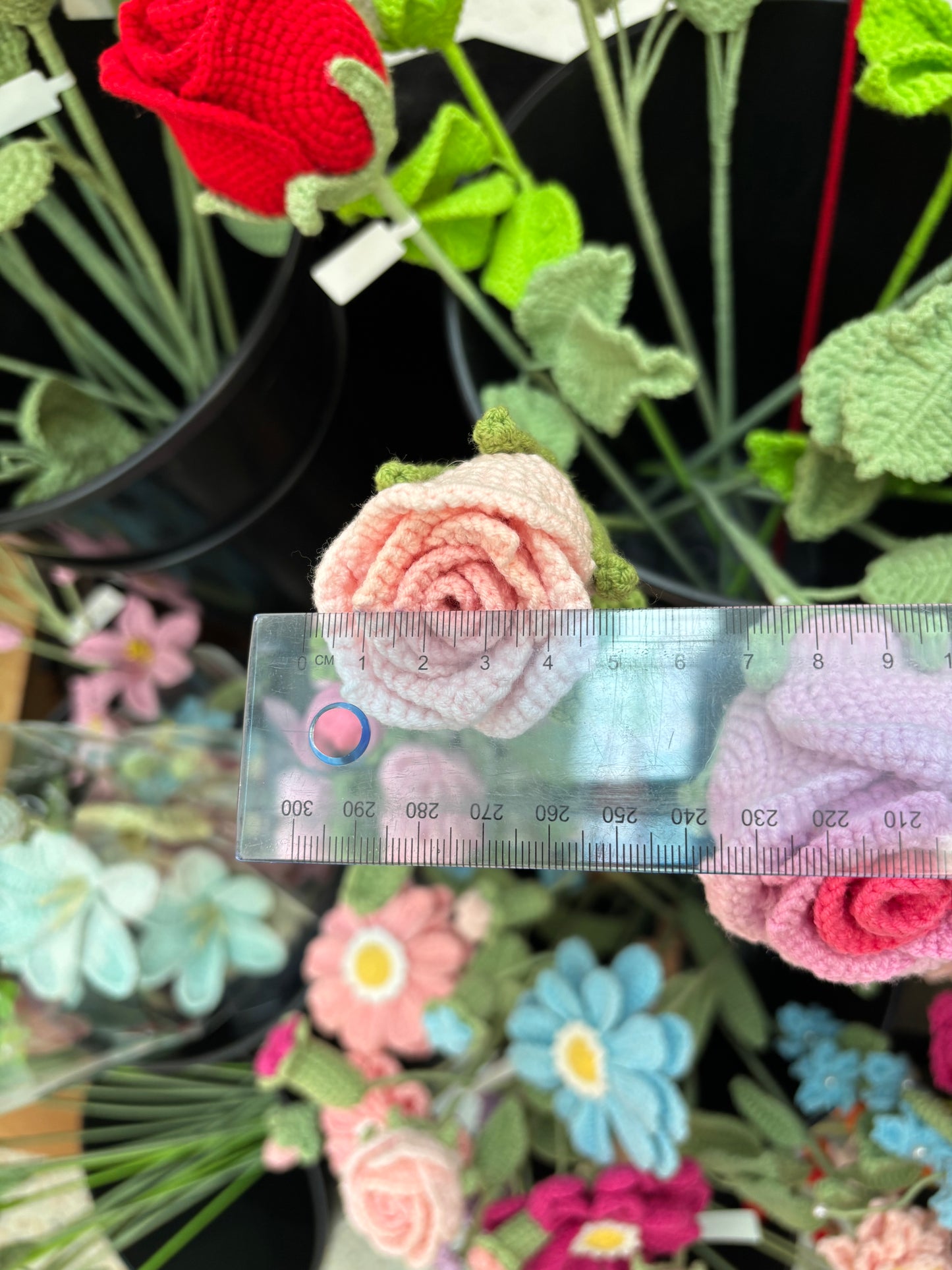 Handmade Crochet Roses - Soft Pink