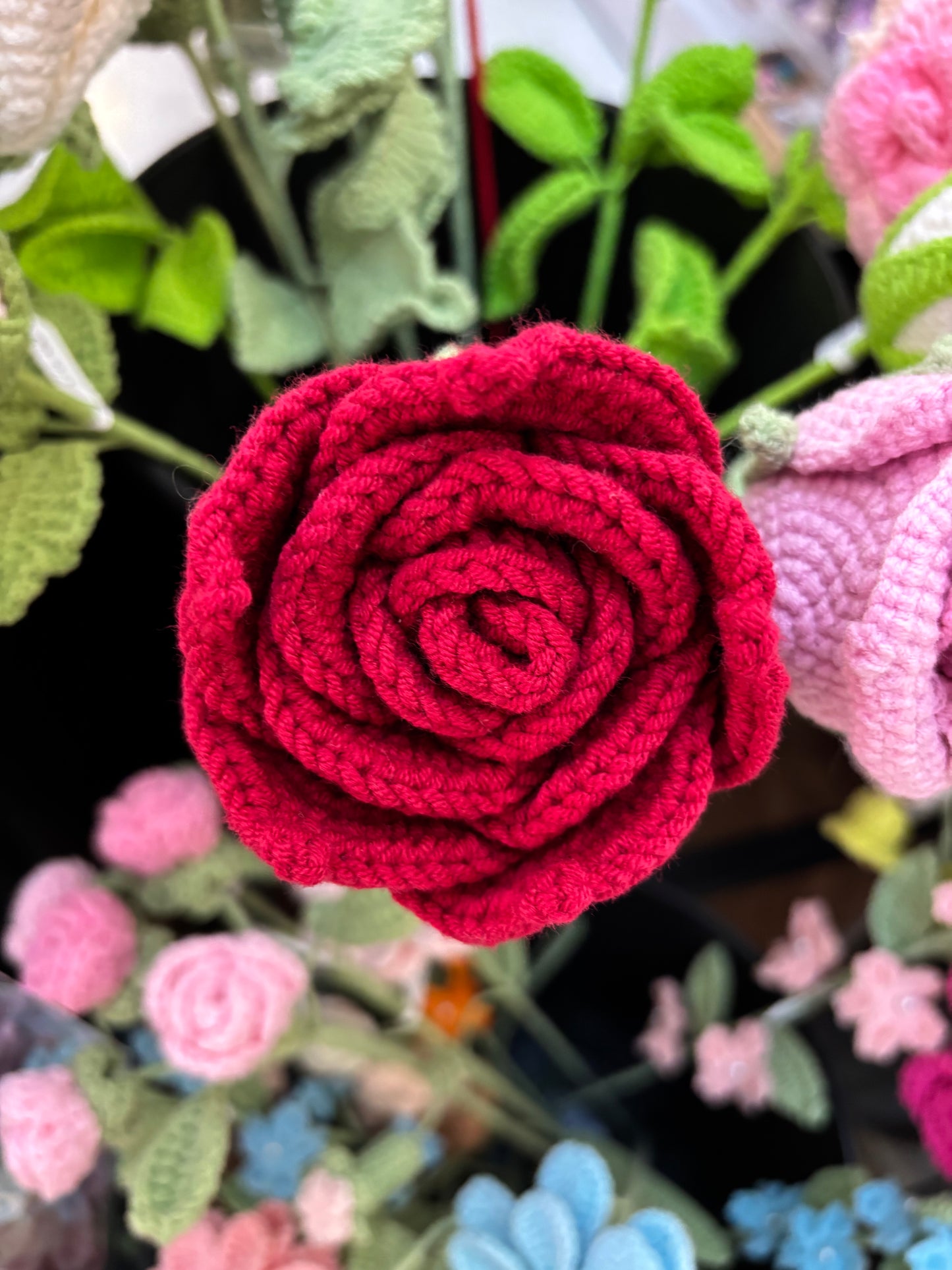 Handmade Crochet Red Rose – Elegant Gift for Every Occasion