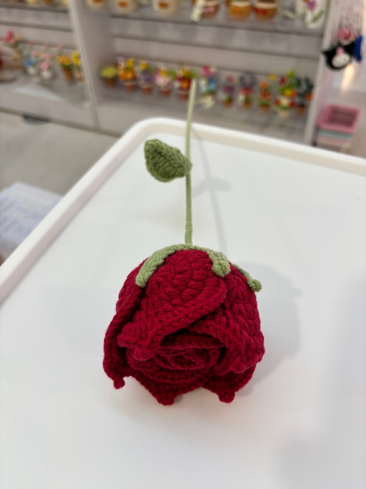 Handmade Crochet Red Rose – Elegant Gift for Every Occasion