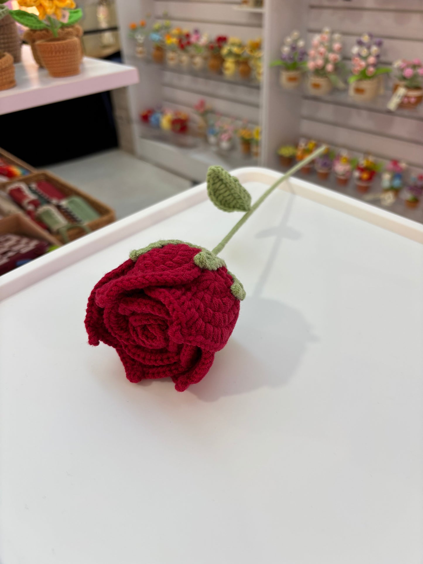Handmade Crochet Red Rose – Elegant Gift for Every Occasion