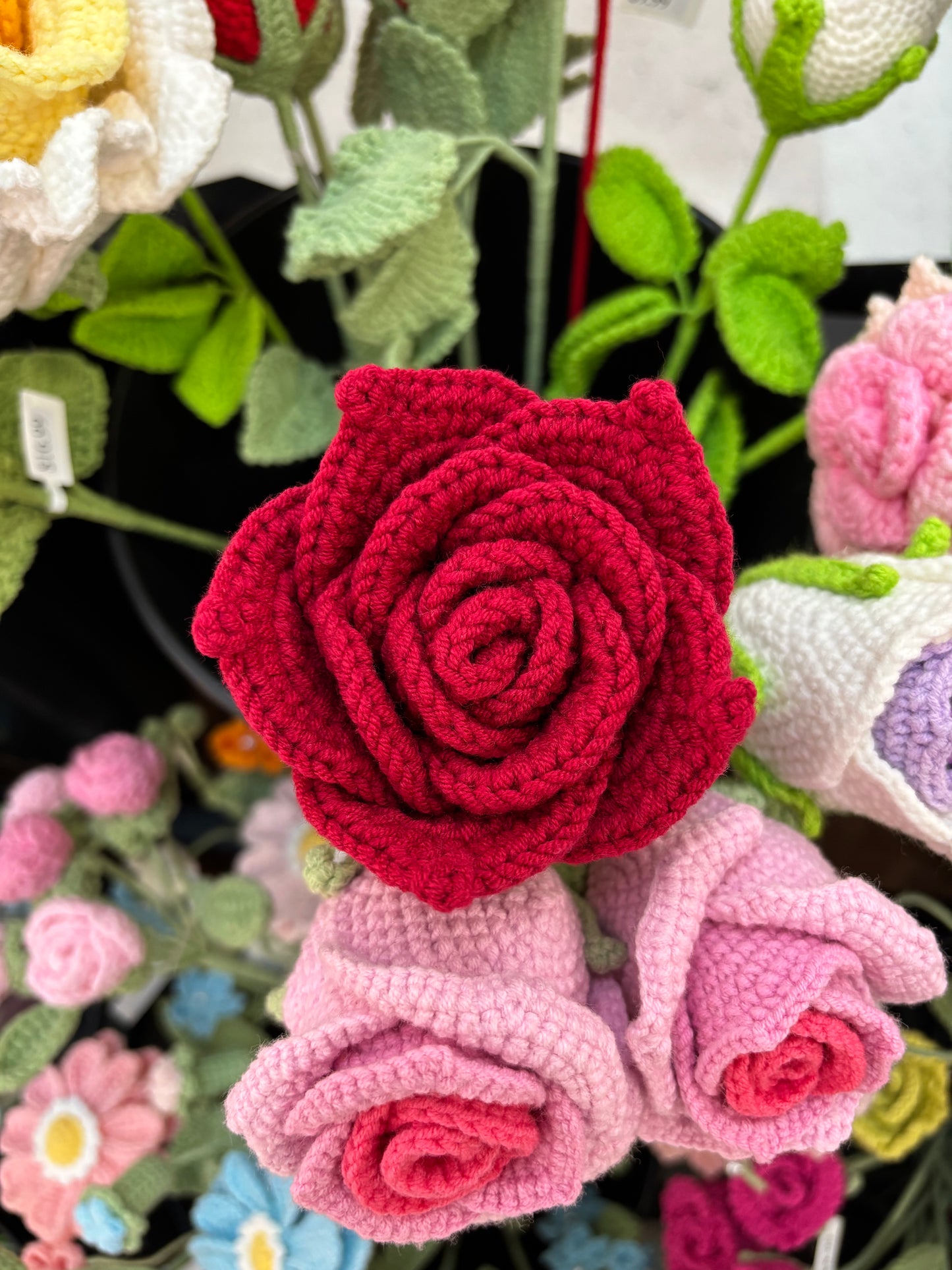 Handmade Crochet Red Rose – Elegant Gift for Every Occasion