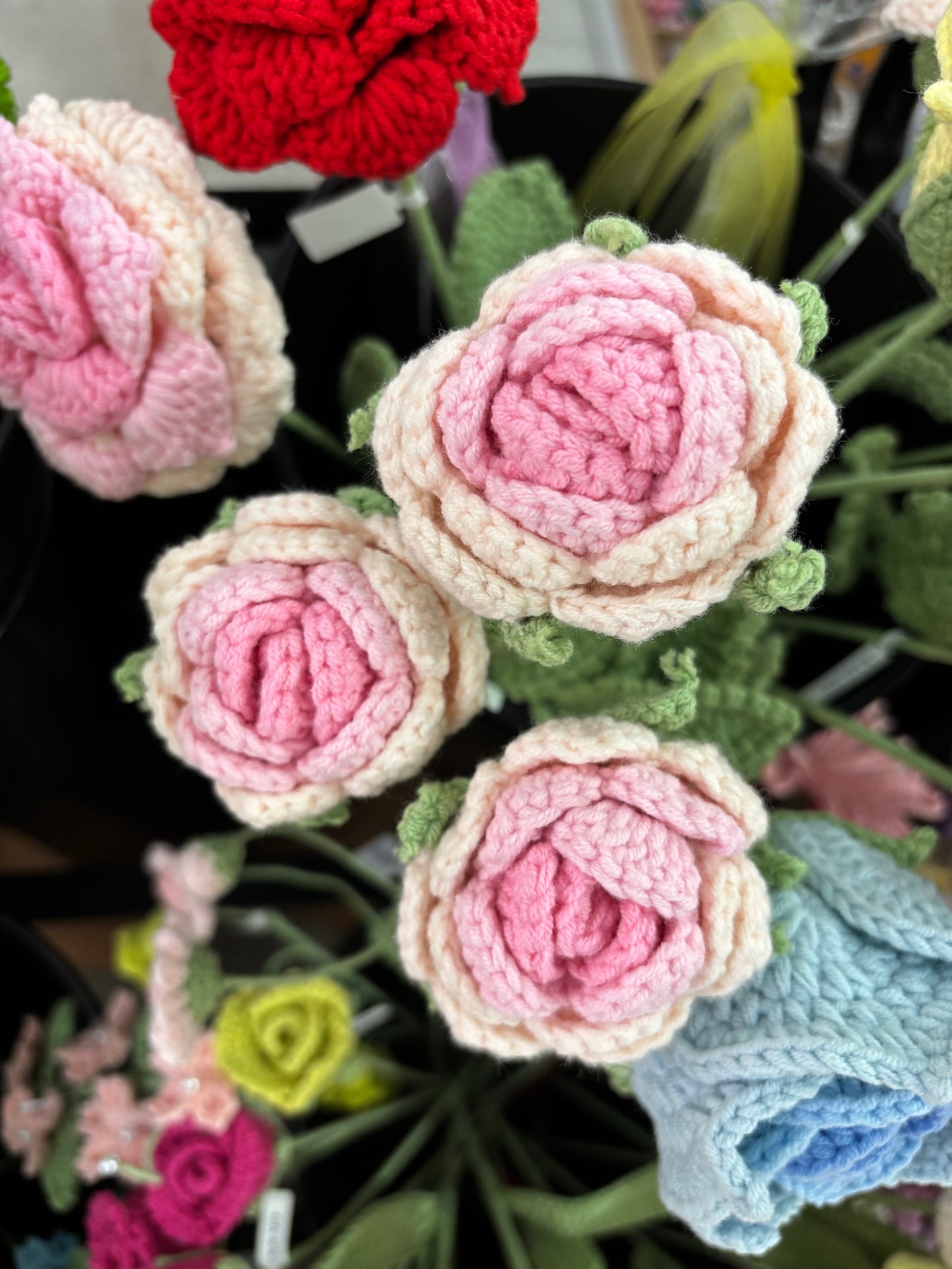 Handmade Crochet Pink Rose – Soft Pastel Elegance