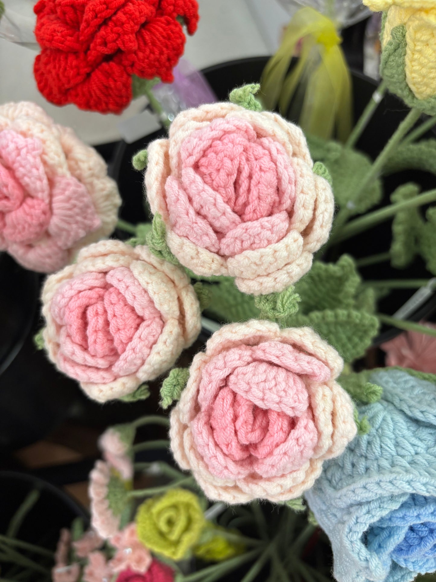 Handmade Crochet Pink Rose – Soft Pastel Elegance