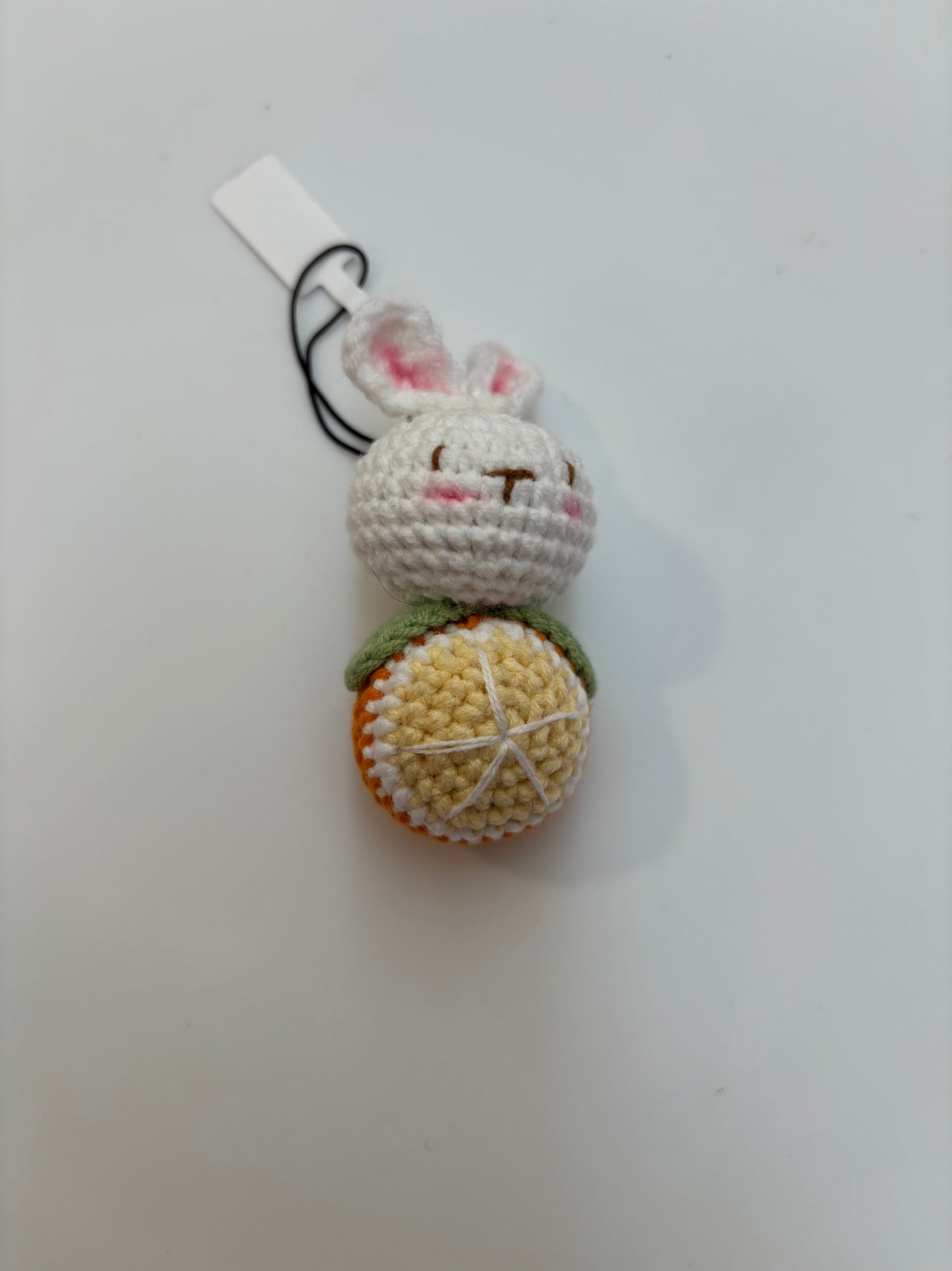 Handmade Crochet Bunny Keychain with Fruit Design – Cute and Unique