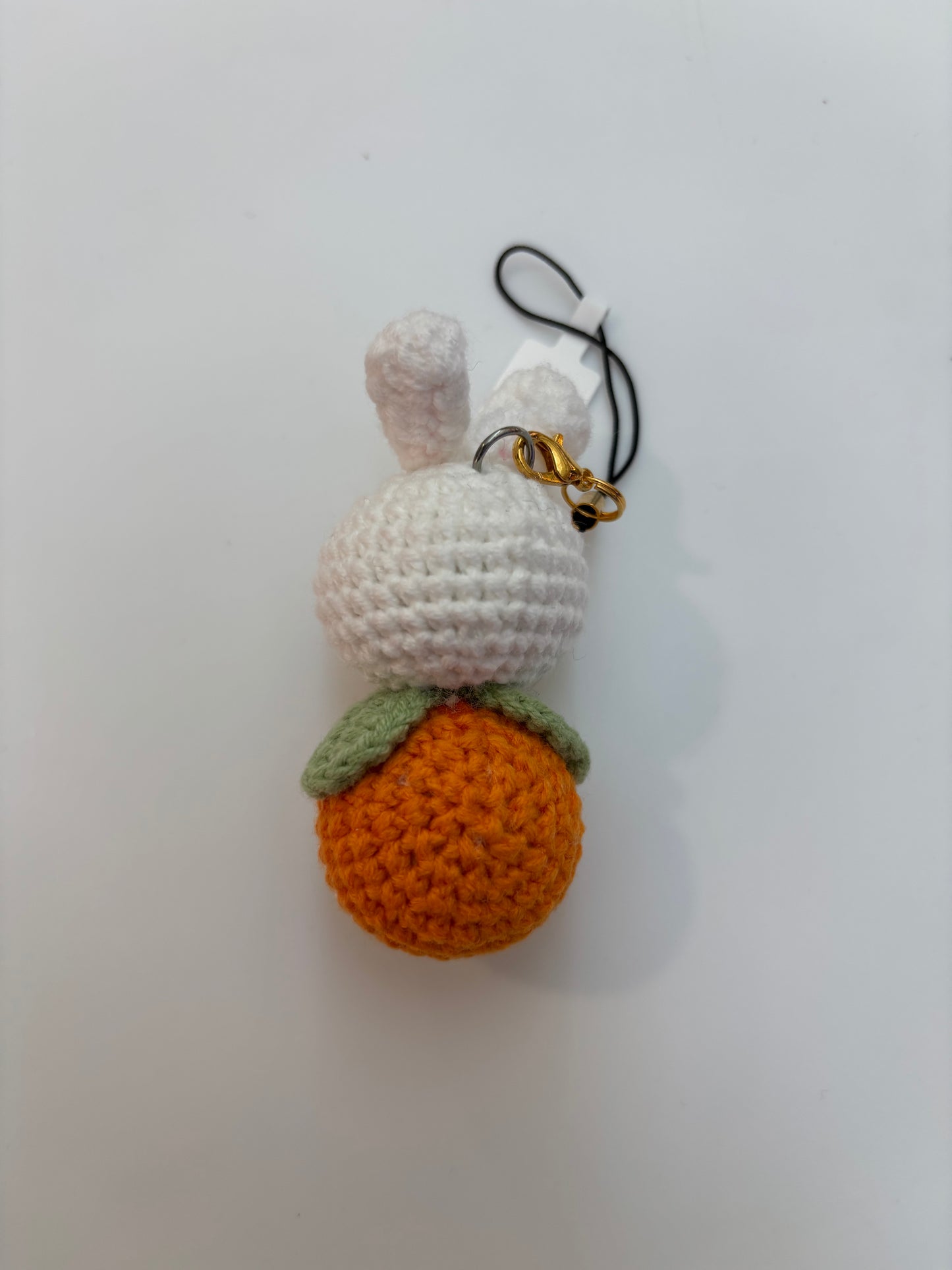 Handmade Crochet Bunny Keychain with Fruit Design – Cute and Unique