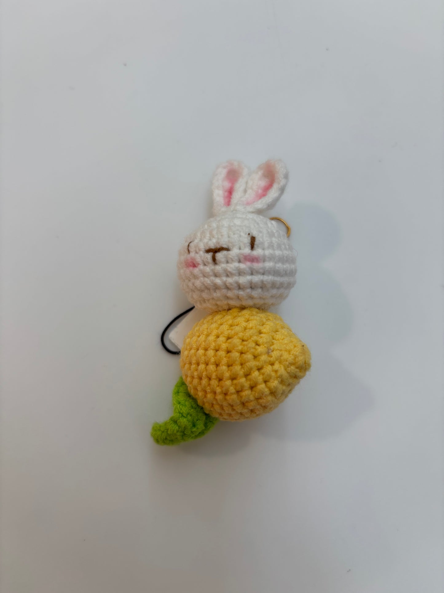 Handmade Crochet Bunny Keychain with Fruit Design – Cute and Unique