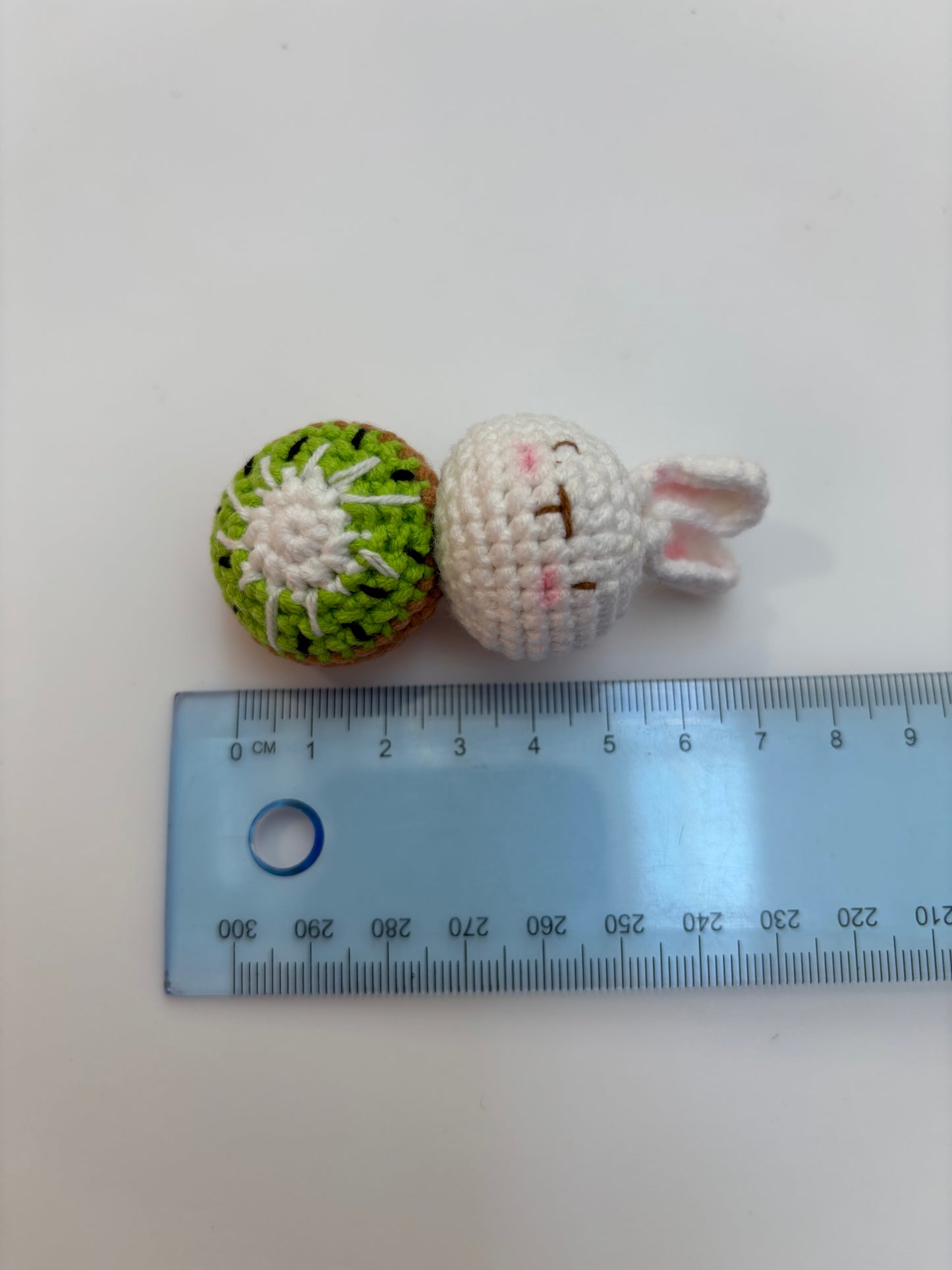 Handmade Crochet Bunny Keychain with Fruit Design – Cute and Unique