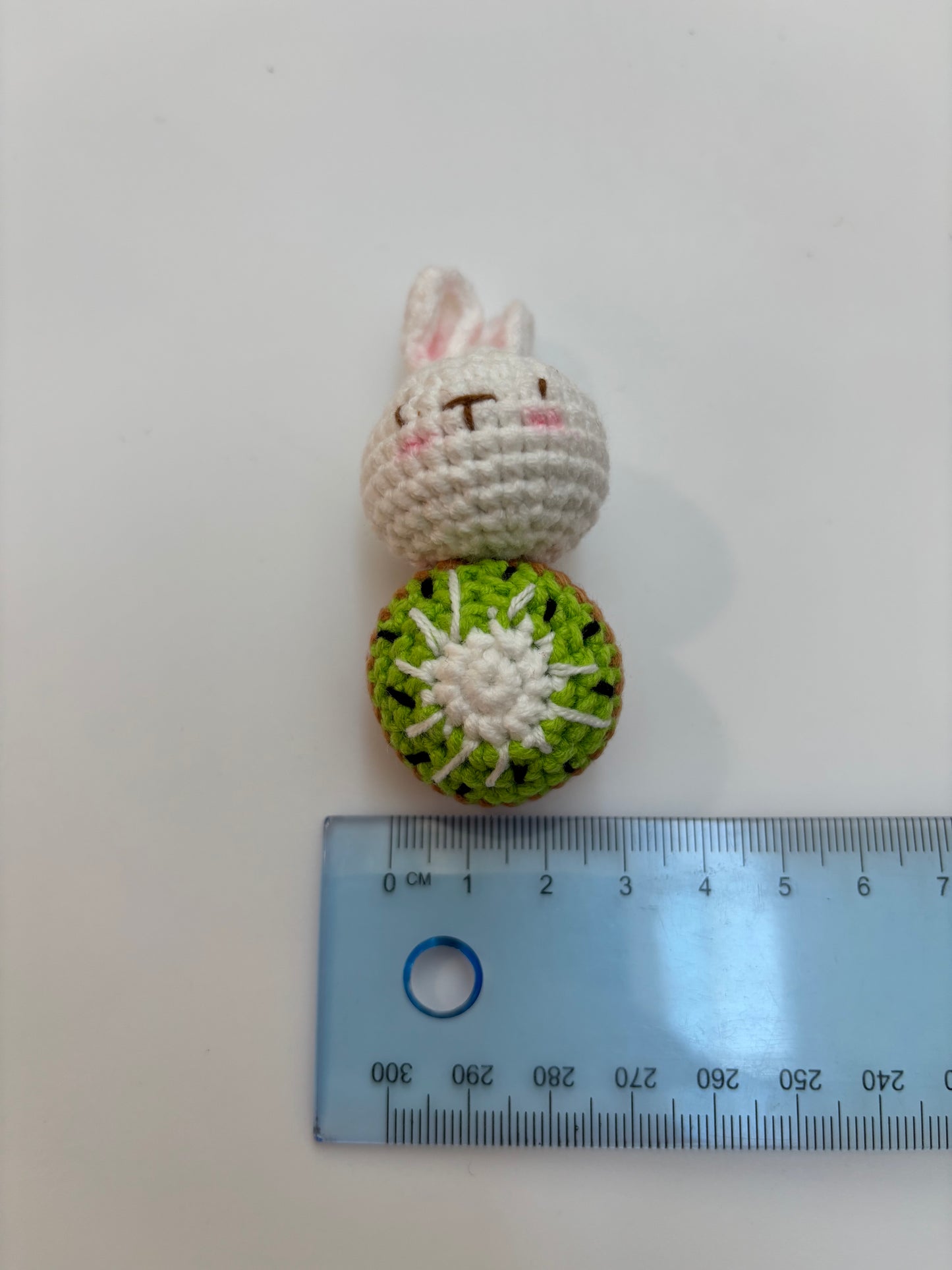 Handmade Crochet Bunny Keychain with Fruit Design – Cute and Unique