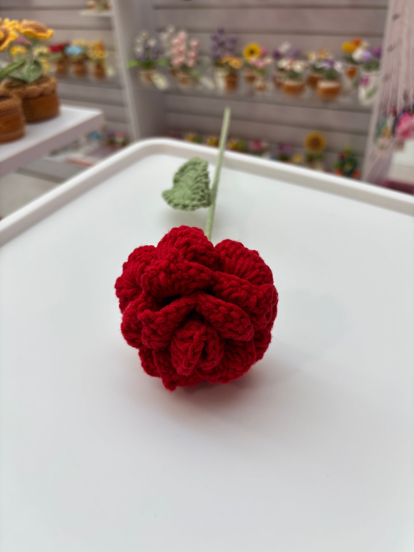 Handmade Crochet Rose Bouquet – Vibrant Yarn Roses